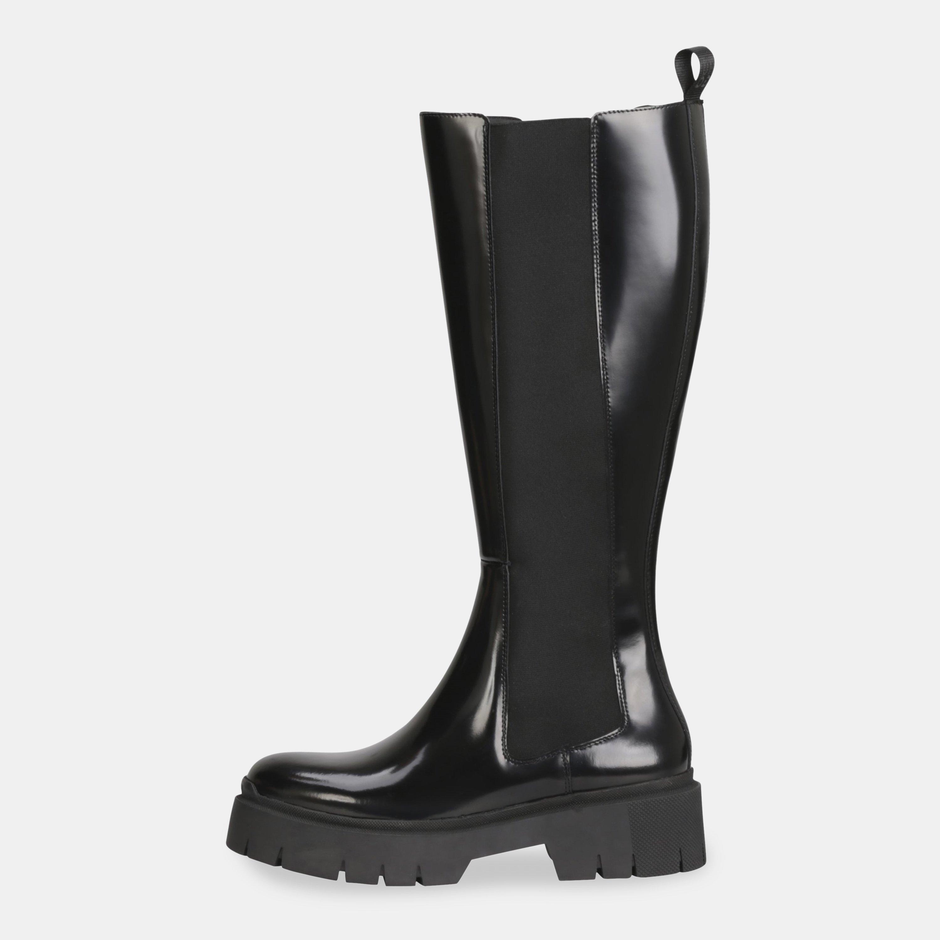 Black - Hugo - Knee High Boots - 2