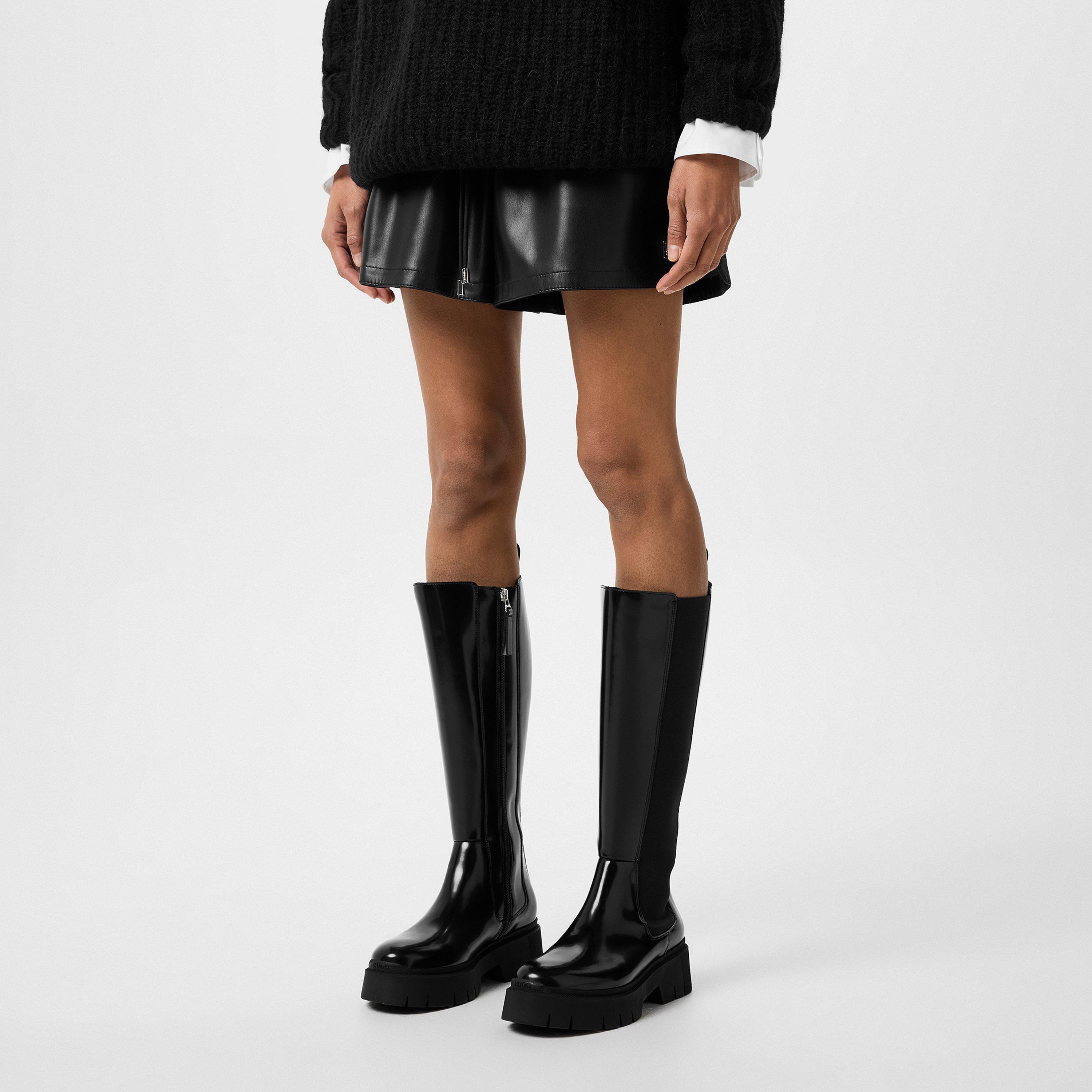 Black - Hugo - Knee High Boots - 3