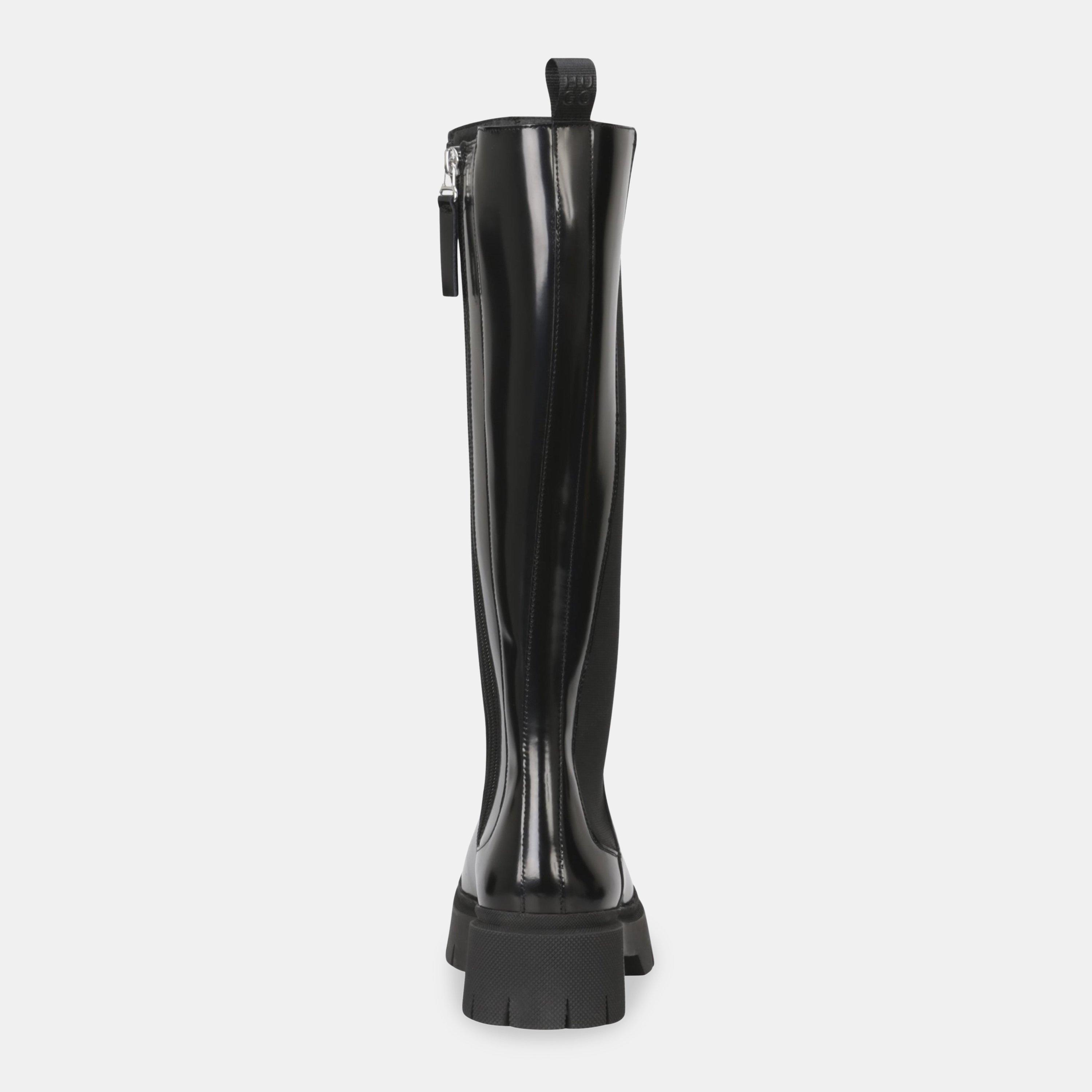 Black - Hugo - Knee High Boots - 4