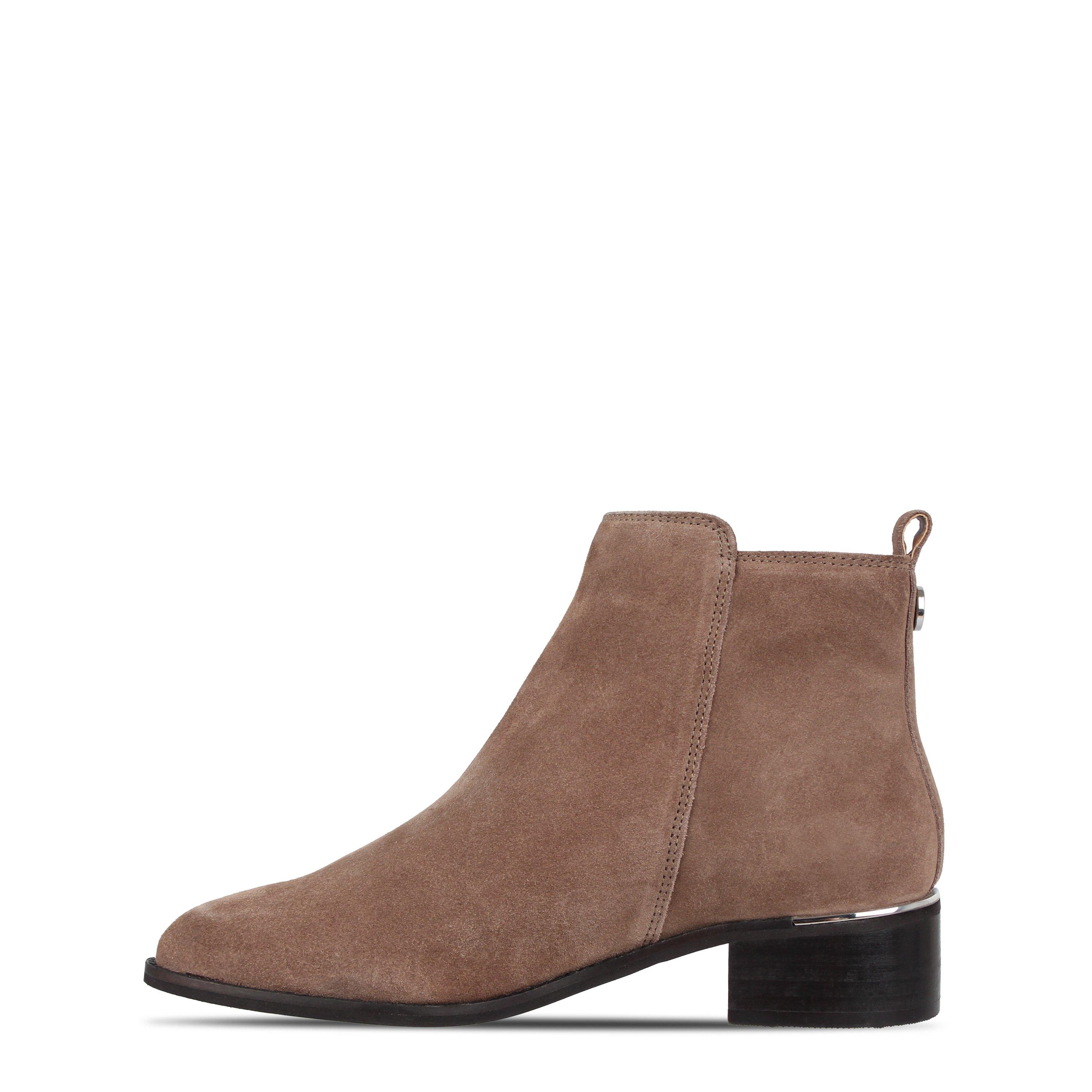 Mink - Biba - Zip Flat Ankle Boots - 2