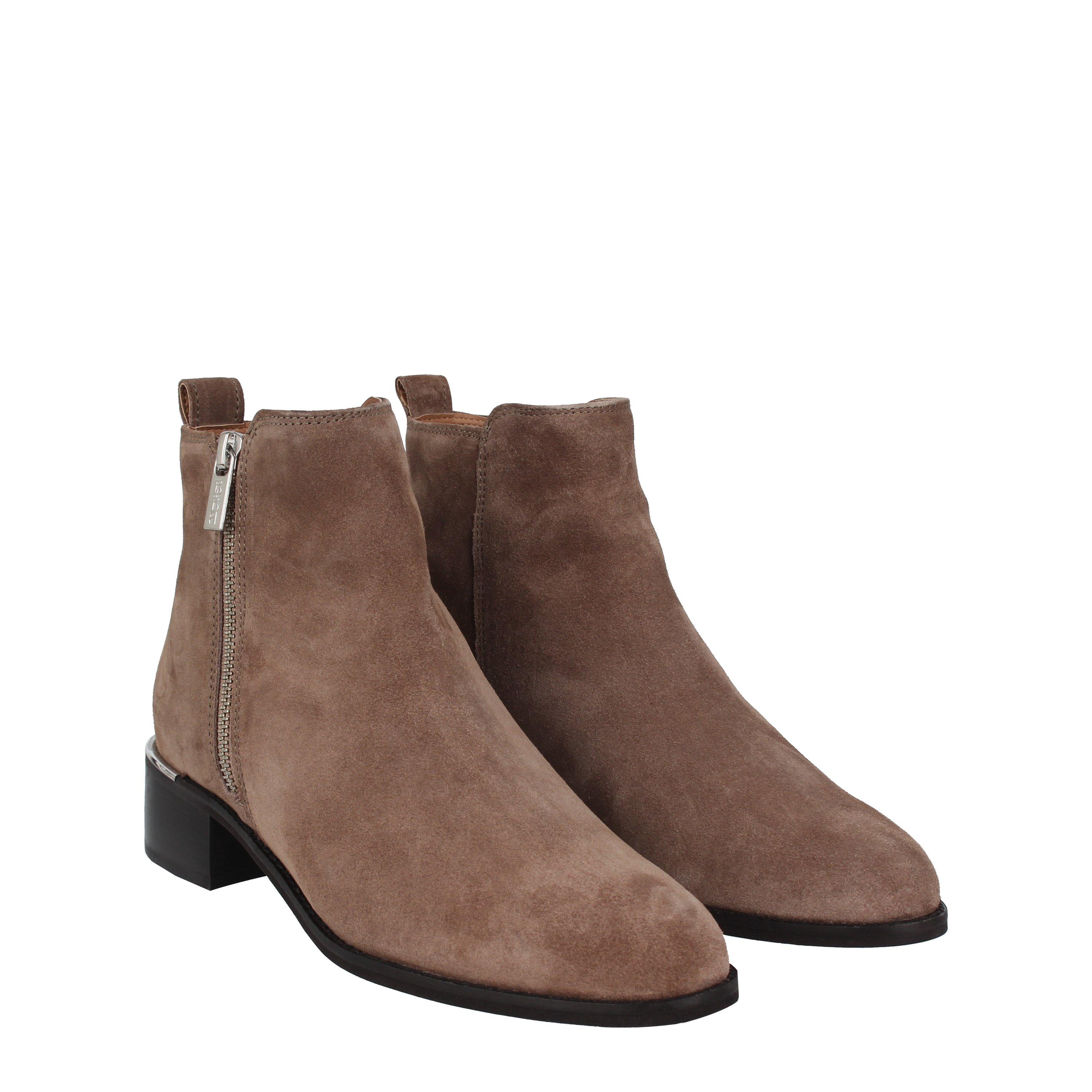Mink - Biba - Zip Flat Ankle Boots - 3