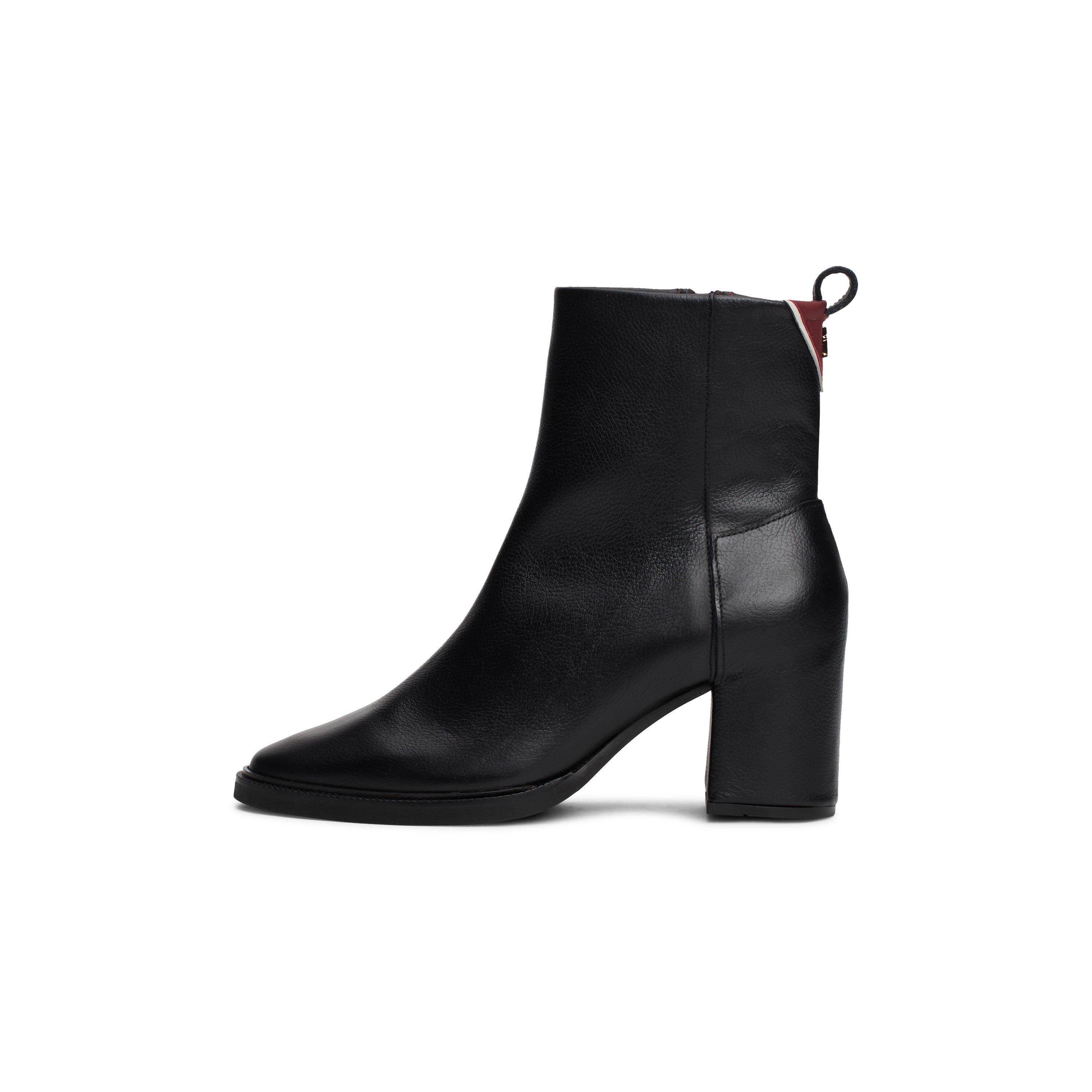 Black - Tommy Hilfiger - ANKLE BOOT MID WRAPPED LTHR HEEL - 2