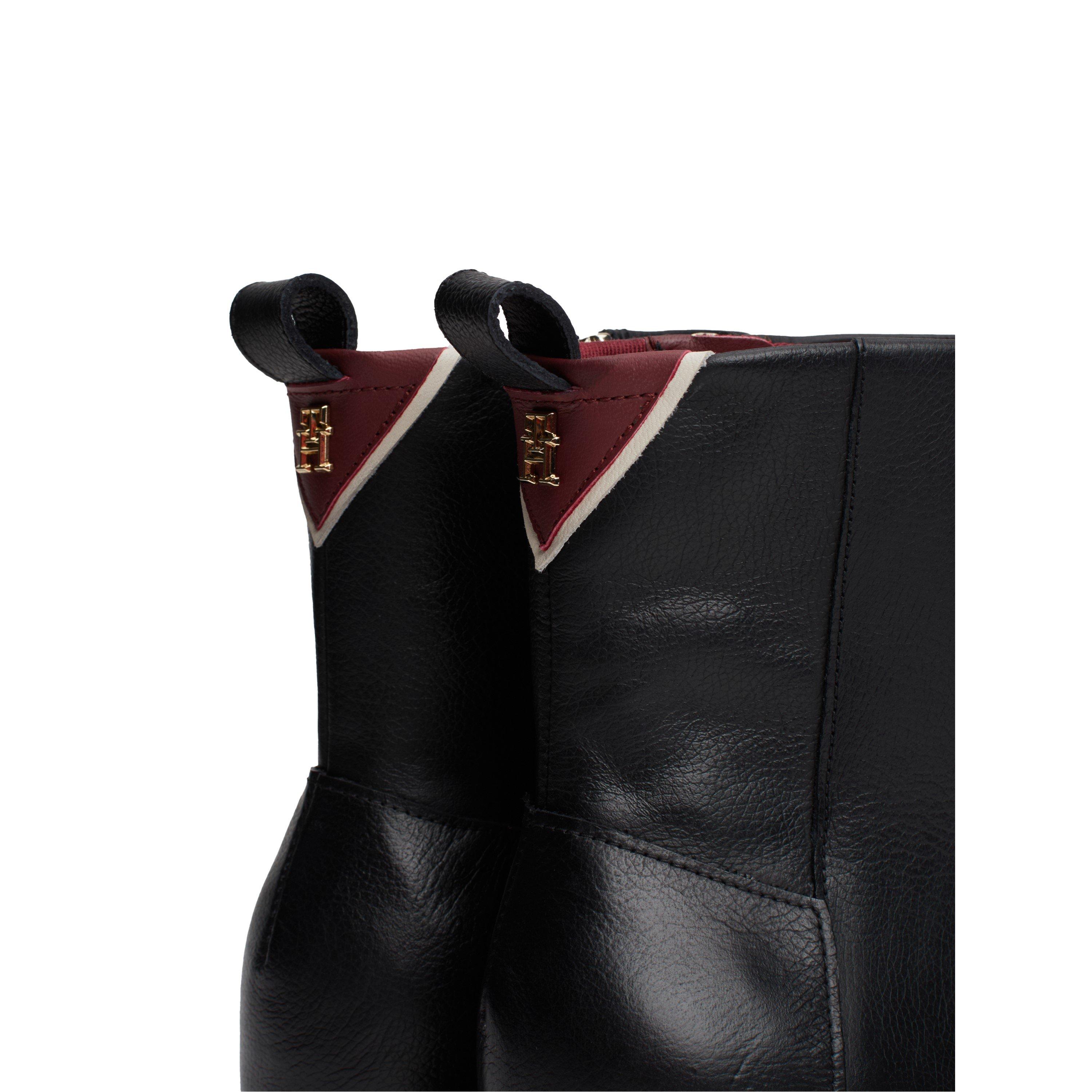 Black - Tommy Hilfiger - ANKLE BOOT MID WRAPPED LTHR HEEL - 4