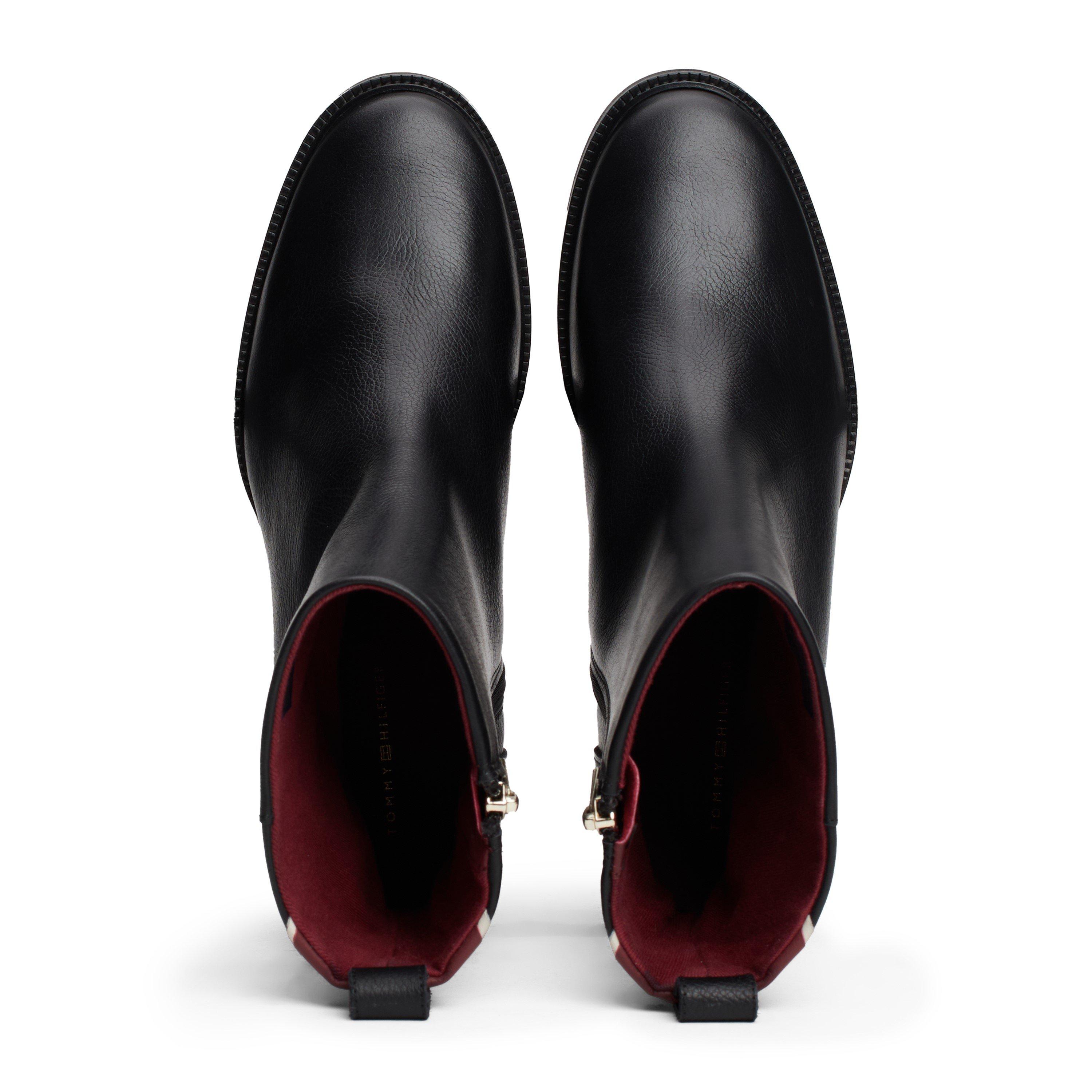 Black - Tommy Hilfiger - ANKLE BOOT MID WRAPPED LTHR HEEL - 5