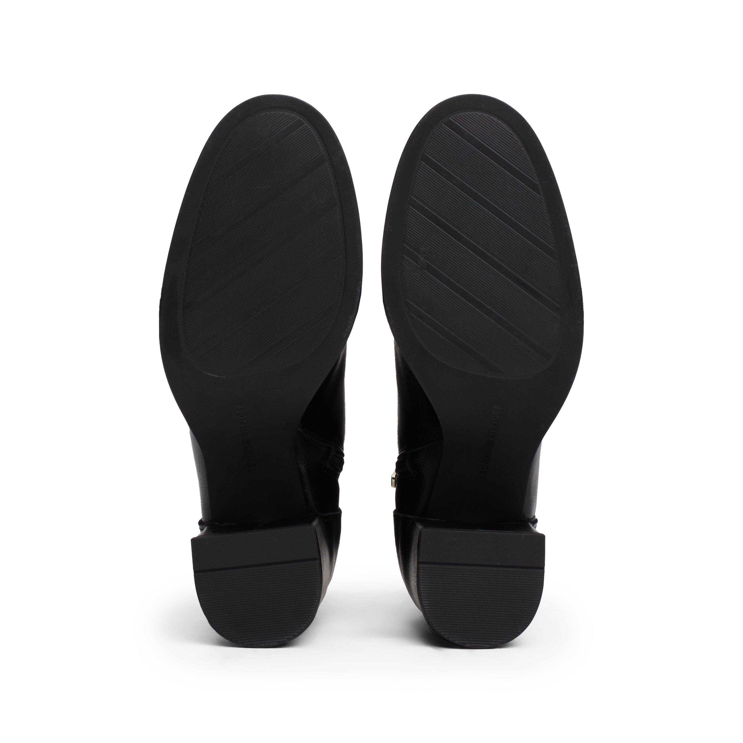 Black - Tommy Hilfiger - ANKLE BOOT MID WRAPPED LTHR HEEL - 6