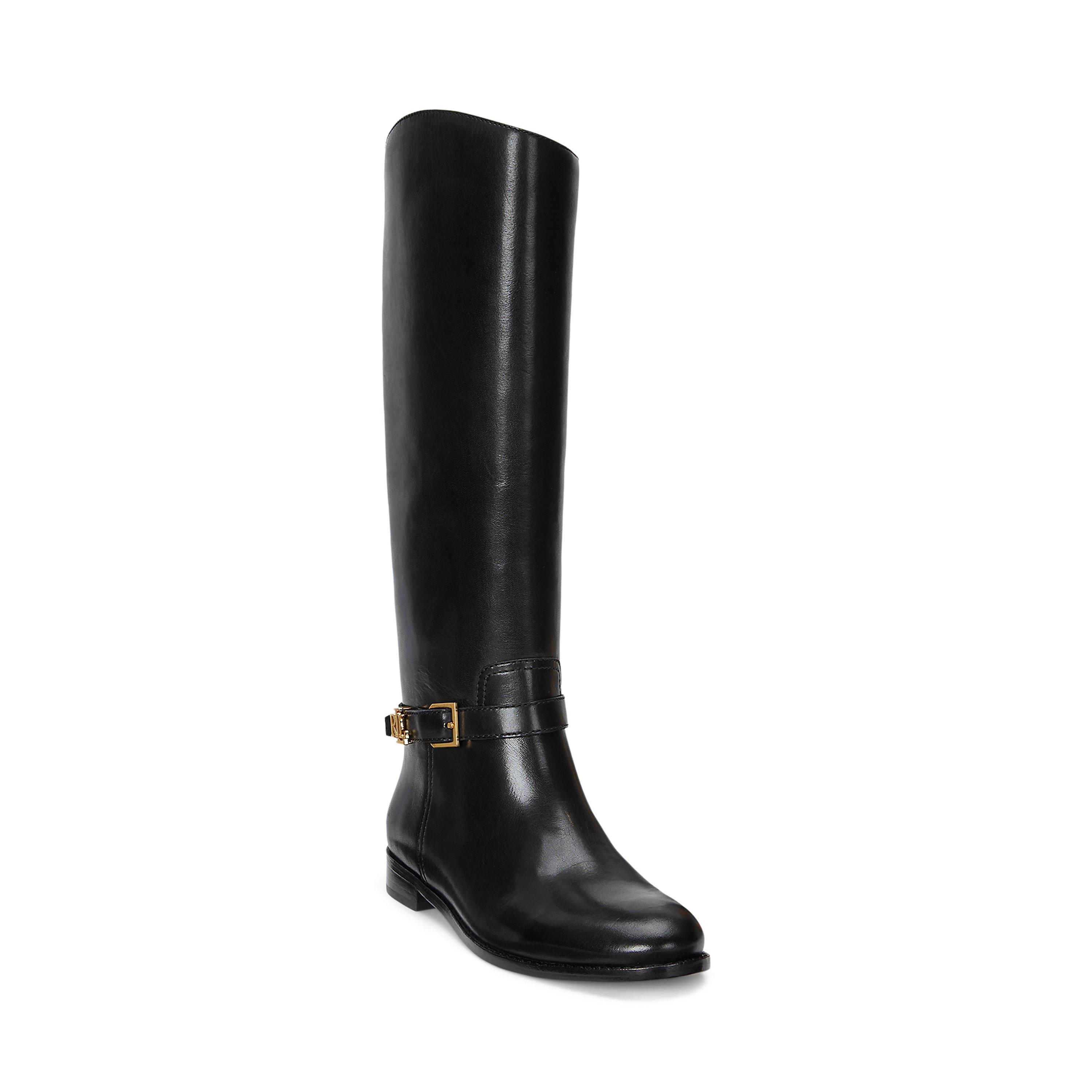 Black - Lauren by Ralph Lauren - Brooke Leather Riding Boots - 3