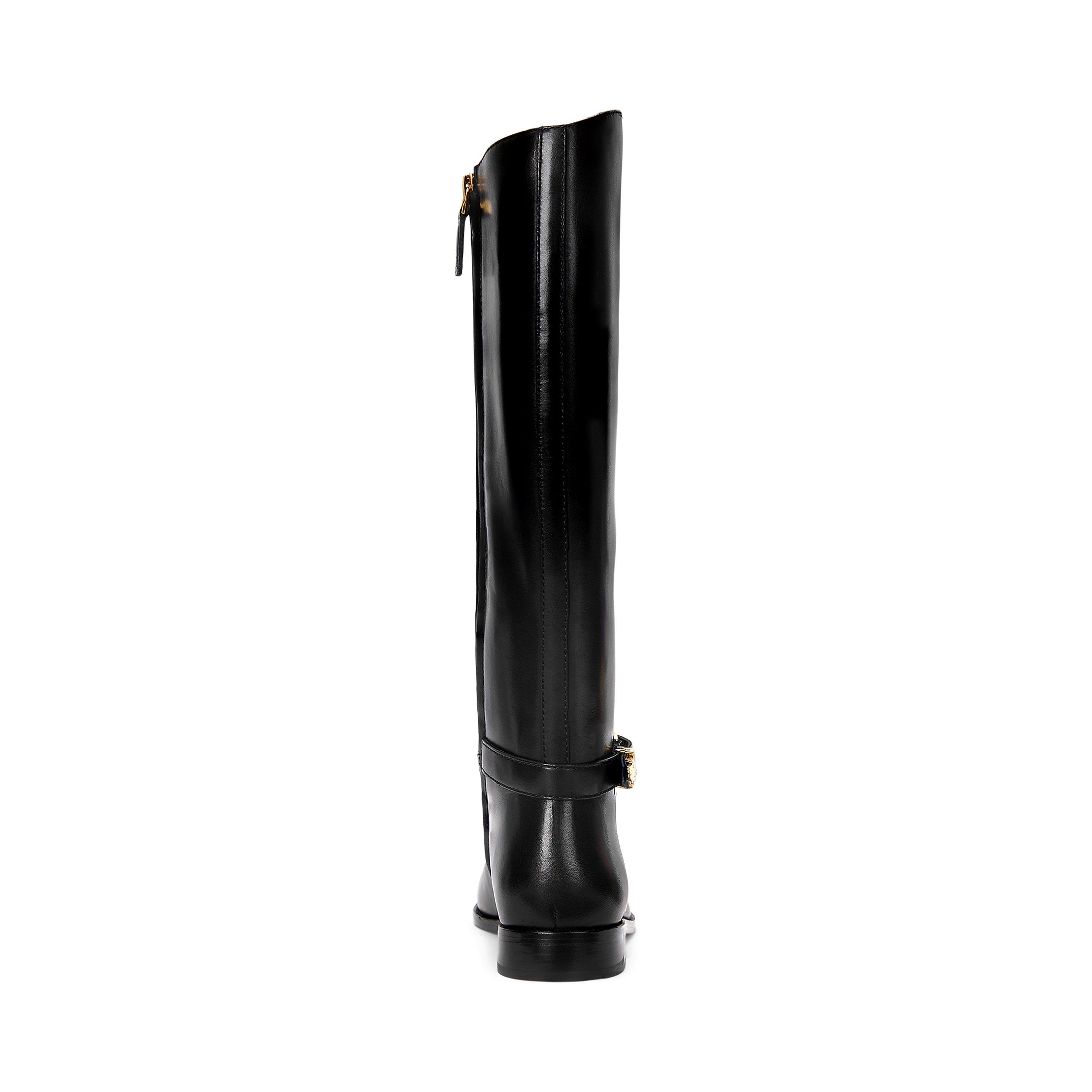 Black - Lauren by Ralph Lauren - Brooke Leather Riding Boots - 4