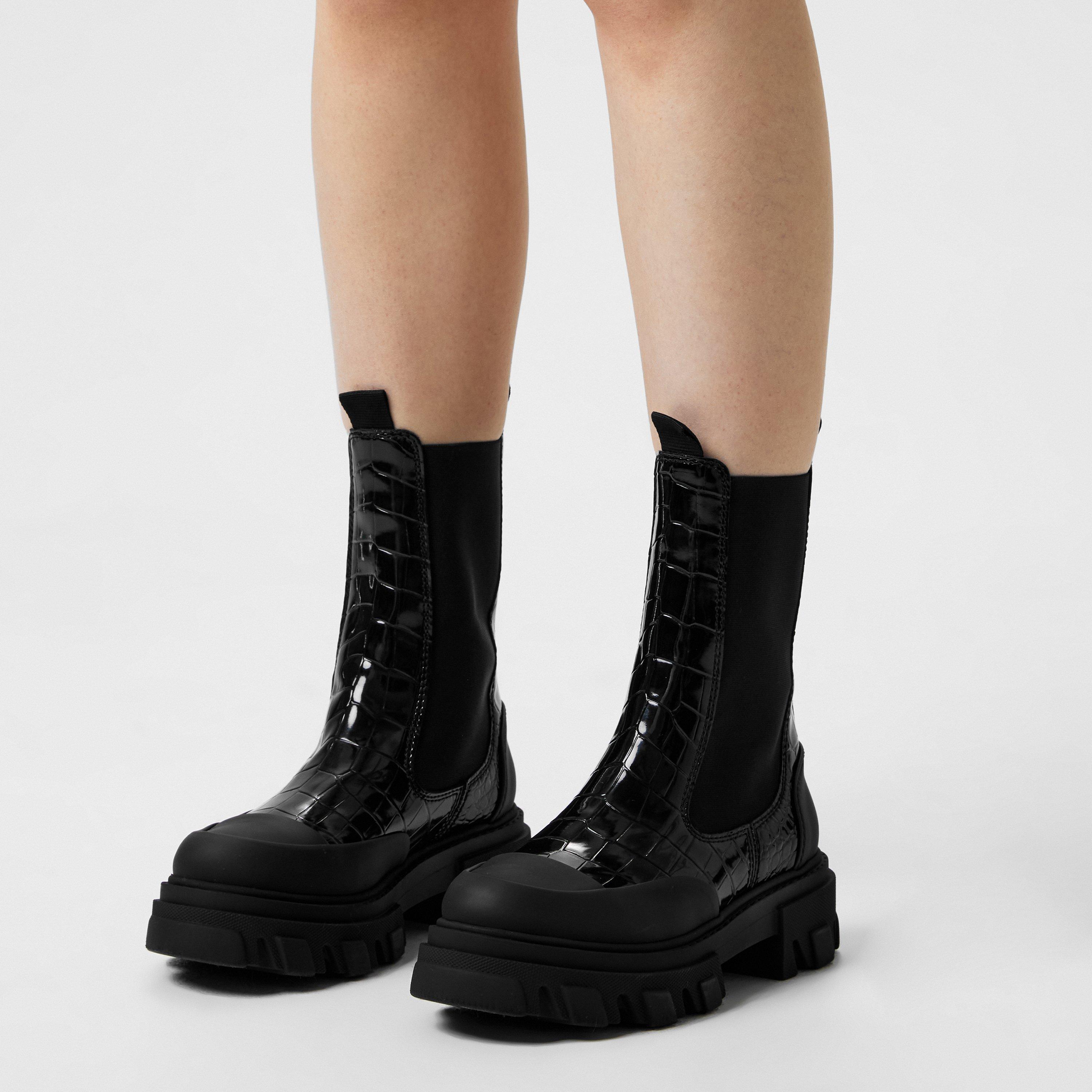 ショートブーツ・ブーティ Ganni FW24 OUTDOOR CHEALSEA BOOT (S22734920 099) Ganni Outdoor Chelsea Boots | italist