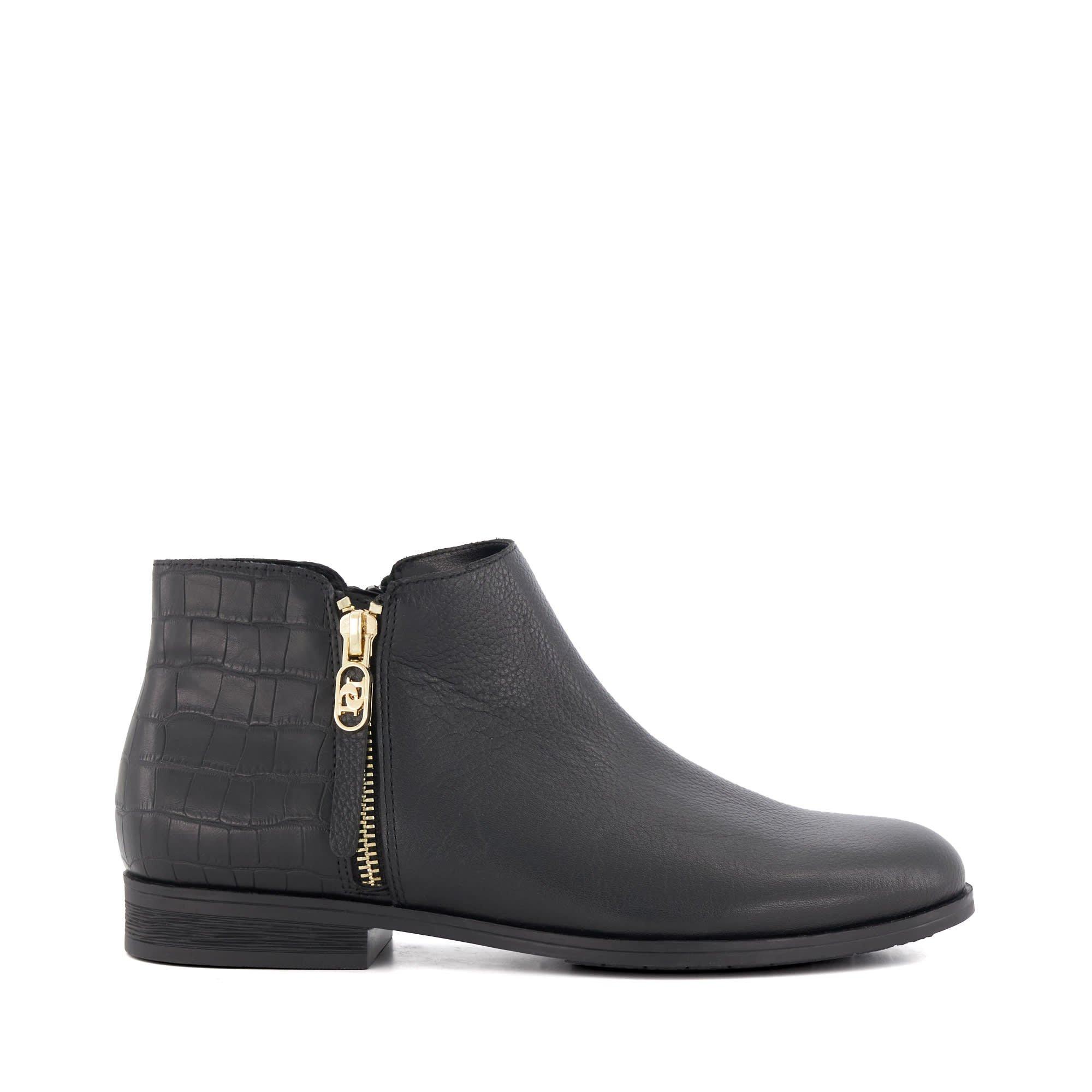 BLACK - Dune London - Pond Leather Ankle Boots - 1