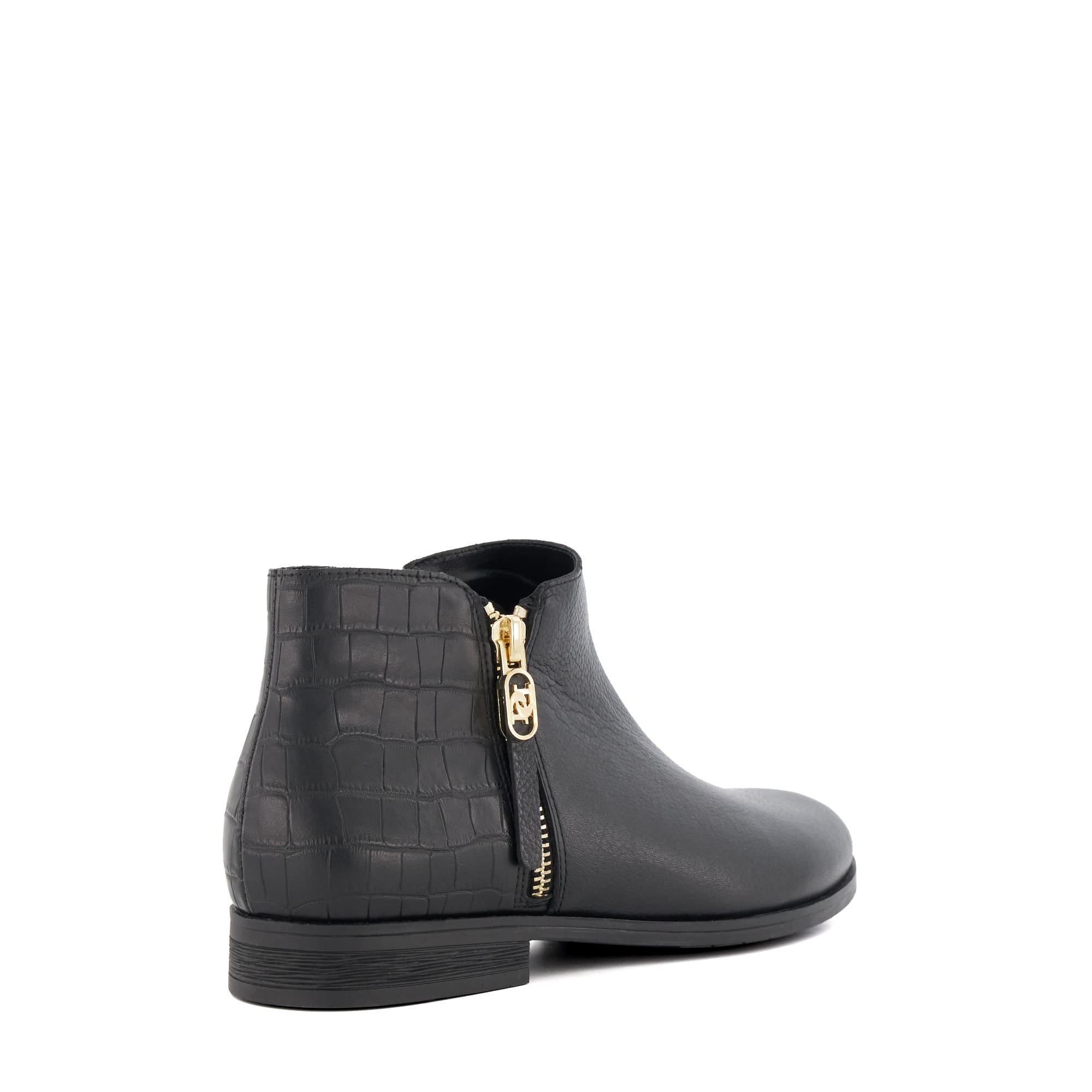 BLACK - Dune London - Pond Leather Ankle Boots - 3