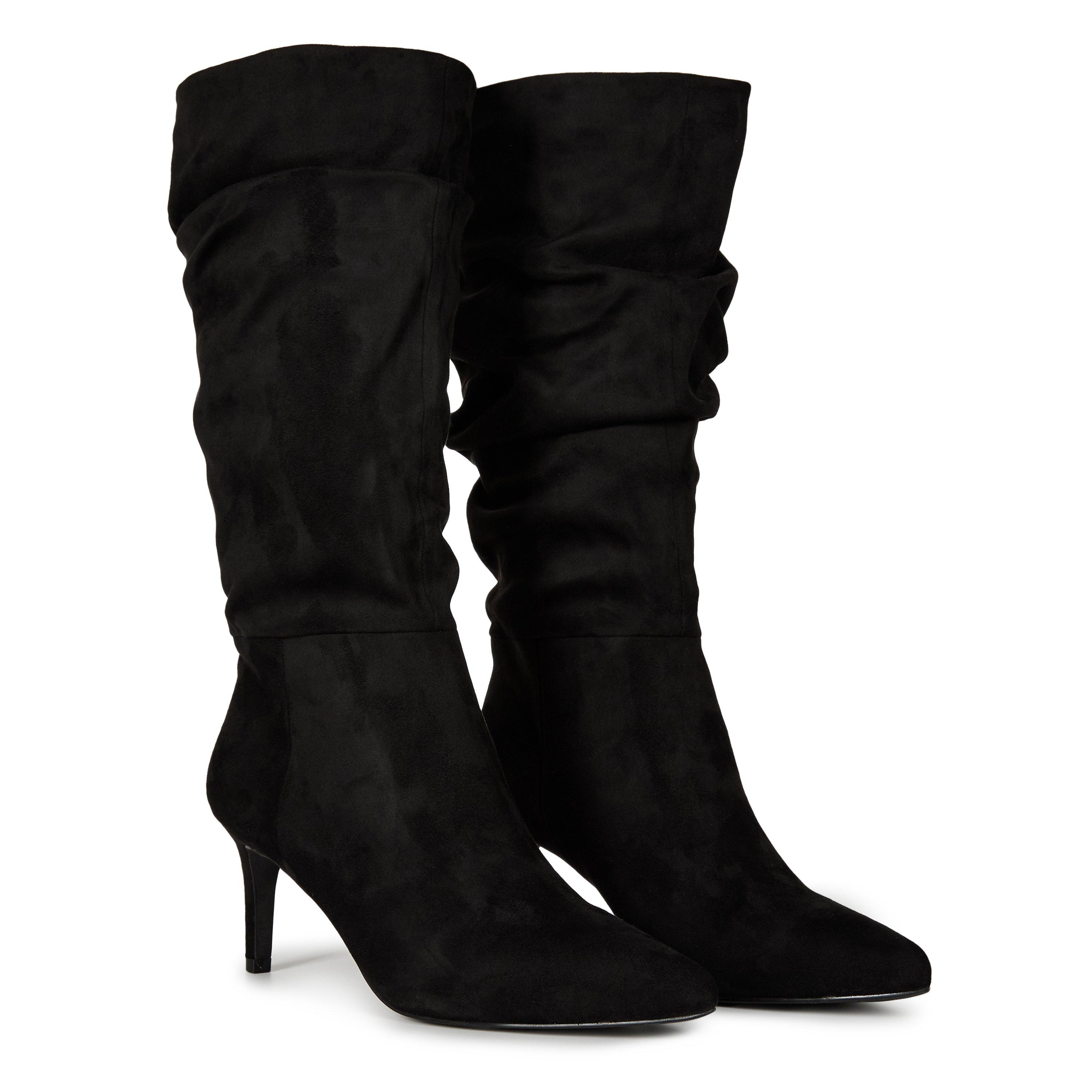 BLACK - Dune London - Sliced Knee High Boots - 3