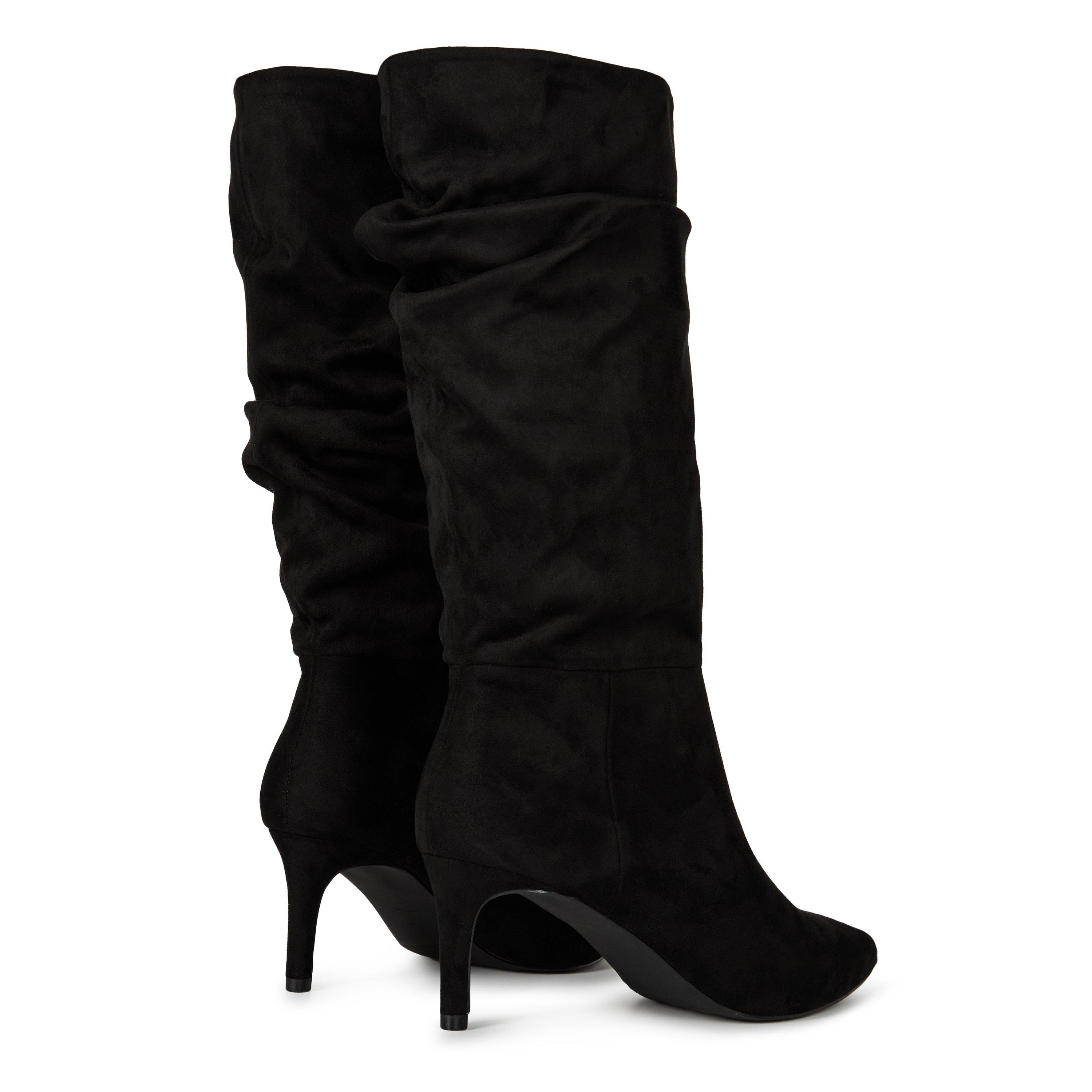 BLACK - Dune London - Sliced Knee High Boots - 4