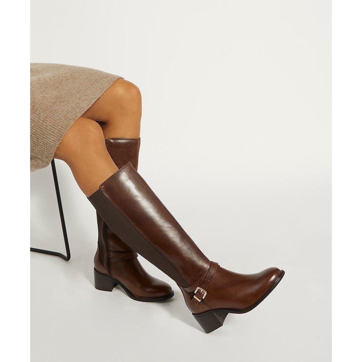 BROWN - Dune London - Tildy Knee High Boots - 5