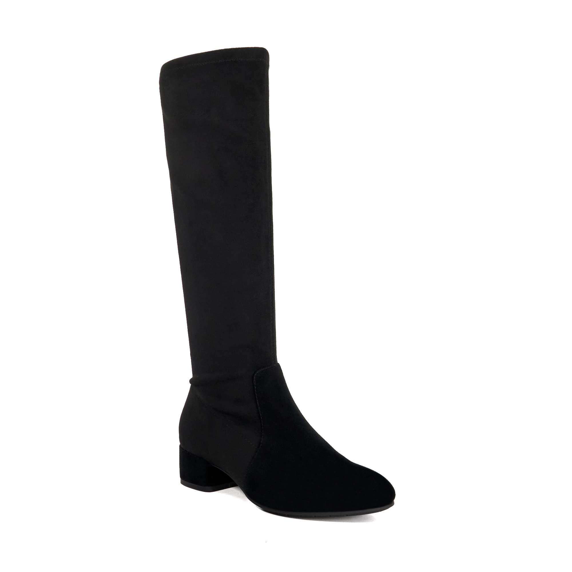Black Suede - Dune London - Topsy Knee High Boots - 2