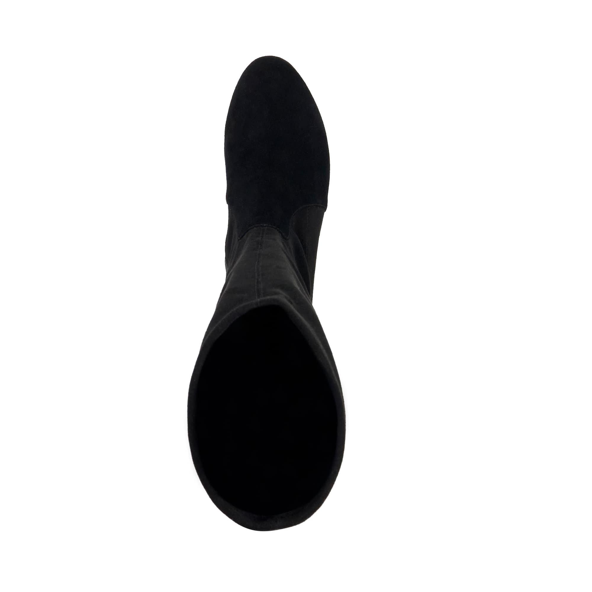 Black Suede - Dune London - Topsy Knee High Boots - 4