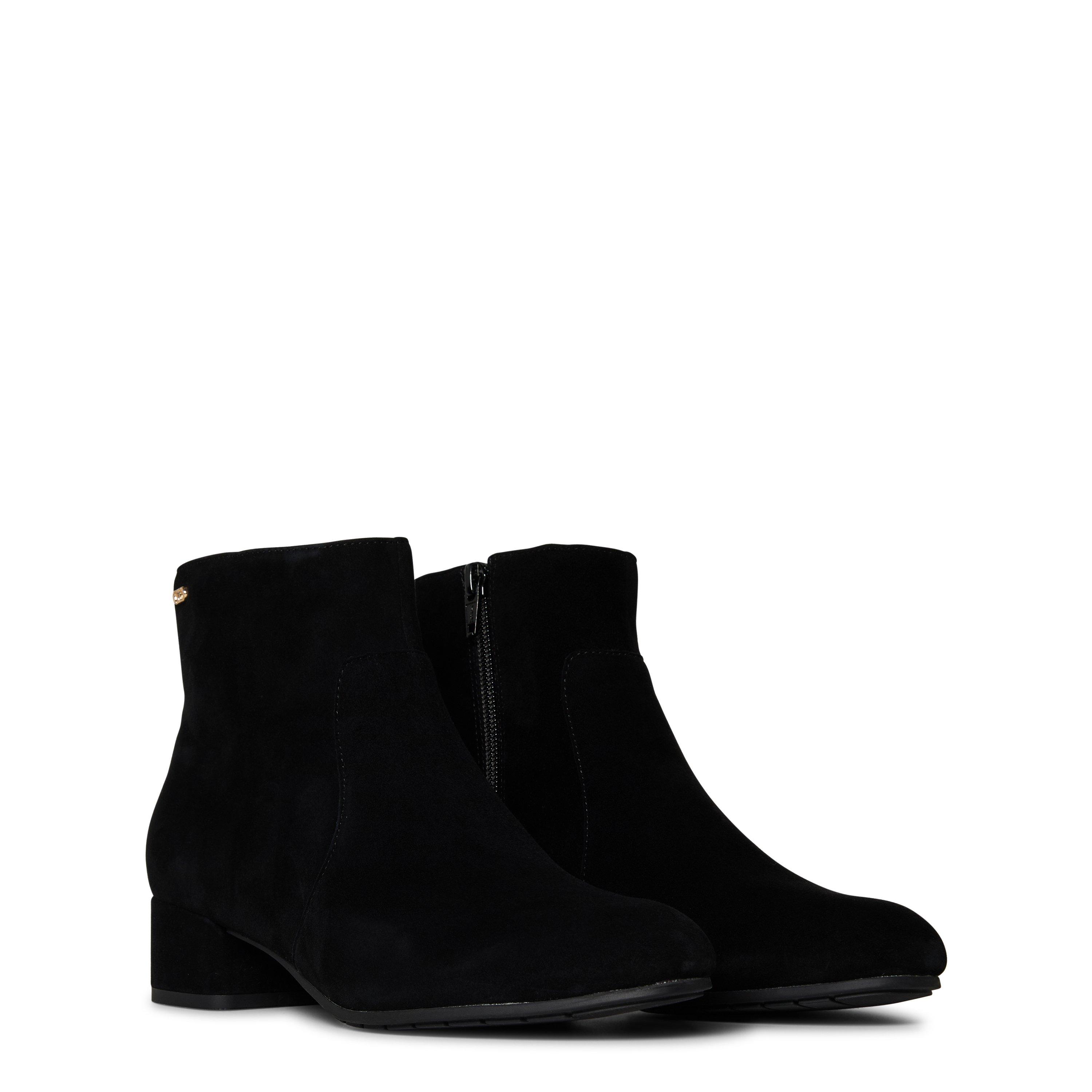 BLACK - Dune London - Pardy Suede Ankle Boots - 4