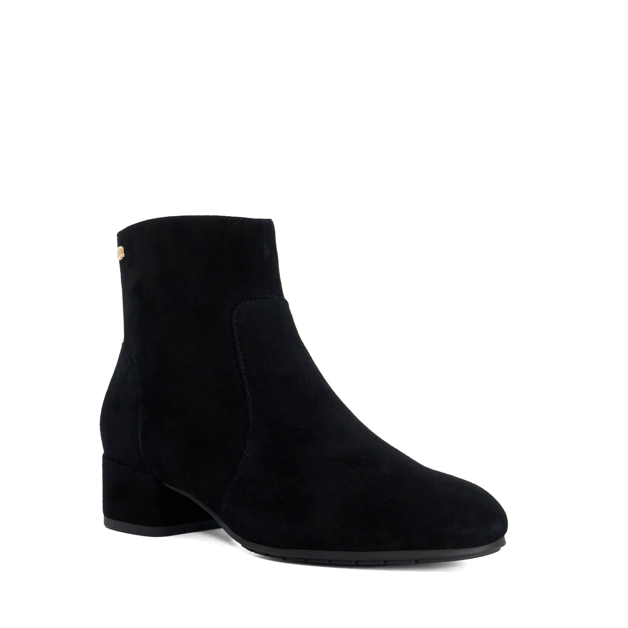 Black Suede - Dune London - Pardy Suede Ankle Boots - 2
