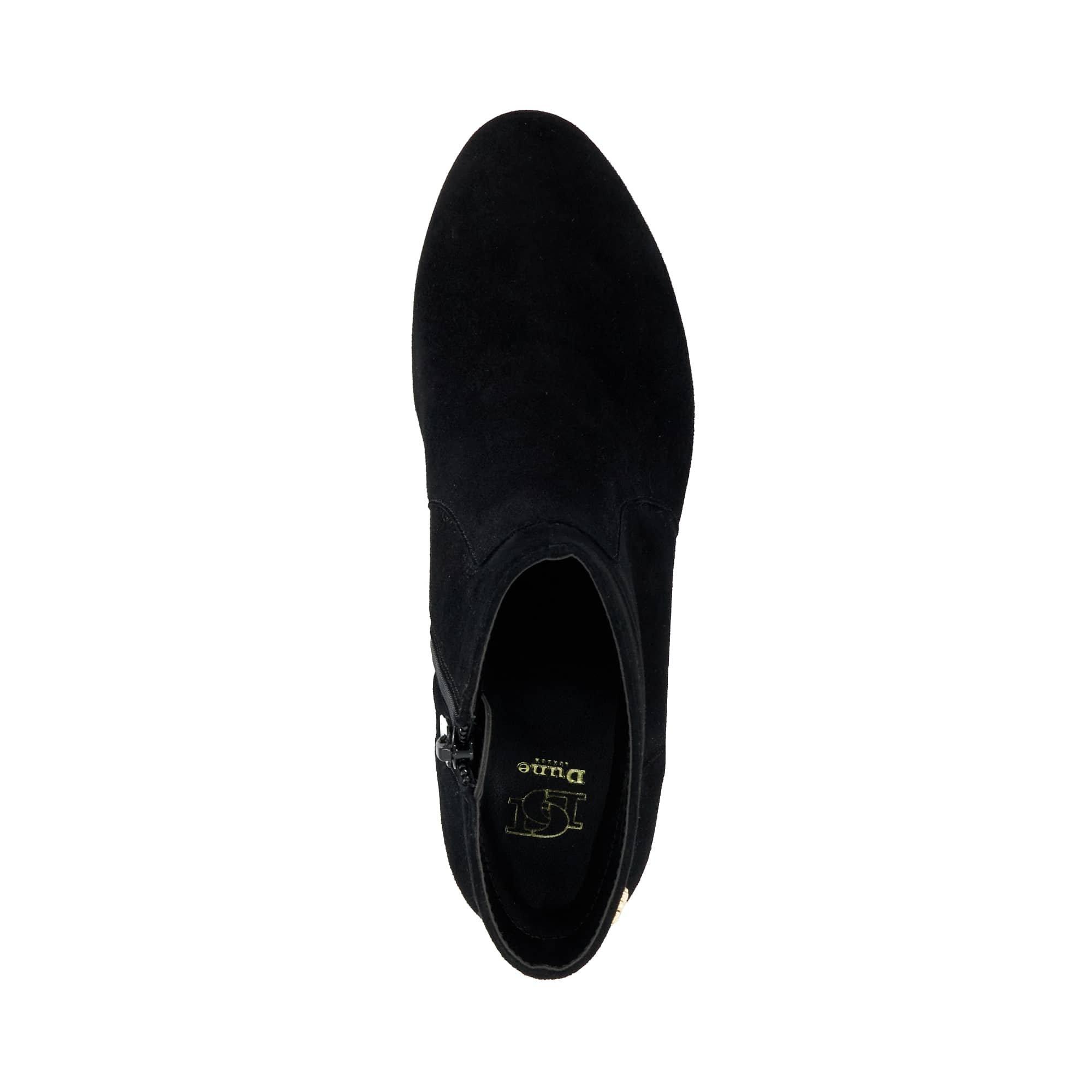 Black Suede - Dune London - Pardy Suede Ankle Boots - 4