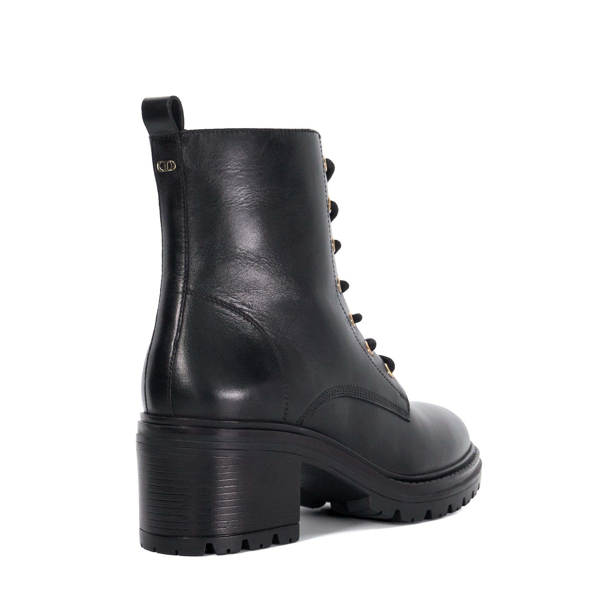BLACK - Dune London - Plotted Heeled Ankle Boots - 3
