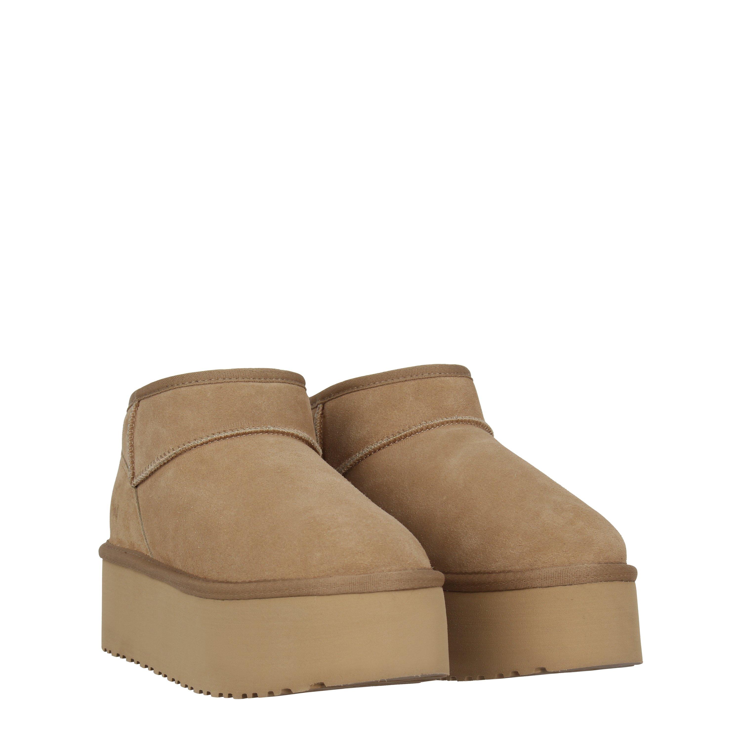 Sand - Jack Wills - Platform Snug Boots Womens - 4