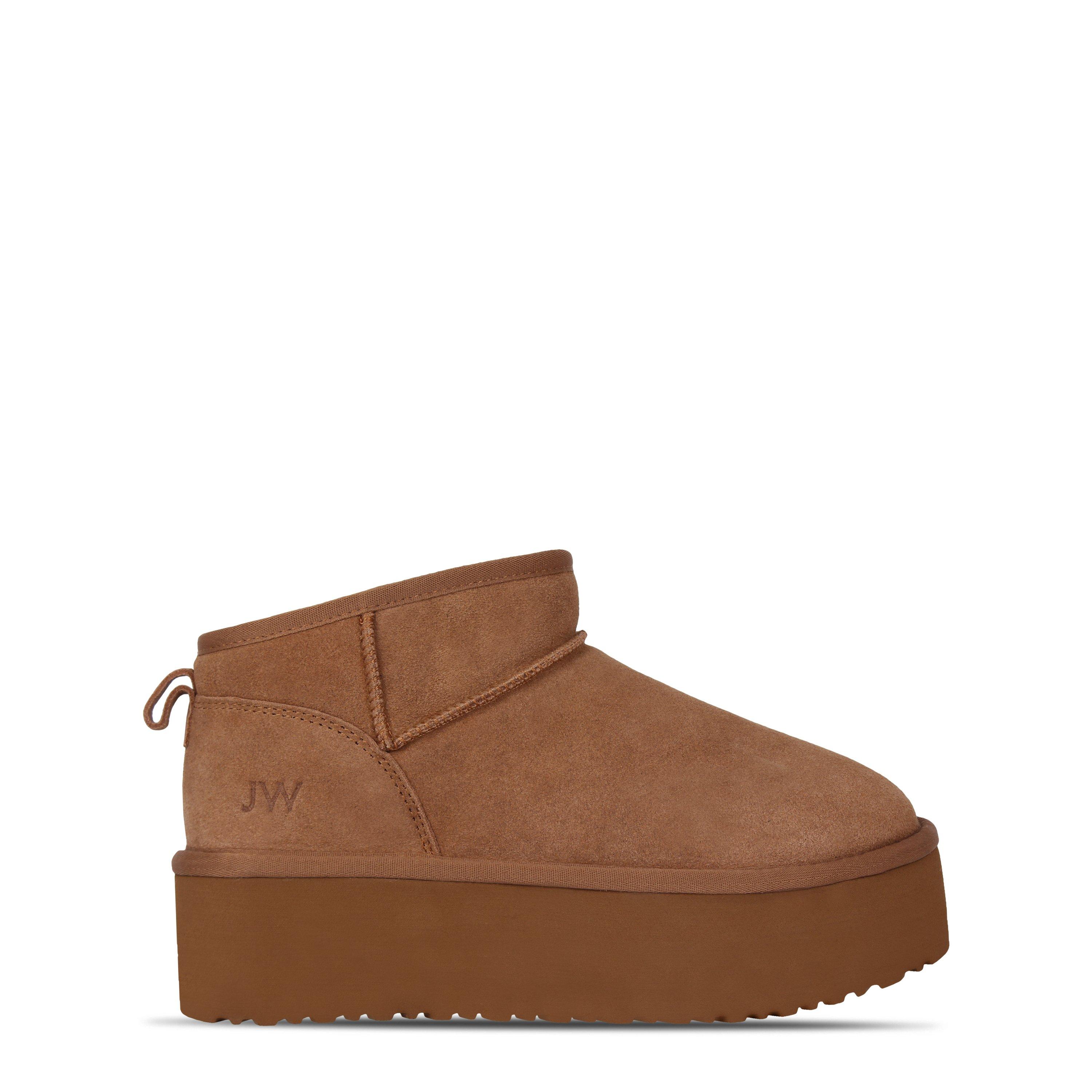 Tan - Jack Wills - Platform Snug Boots Womens - 1