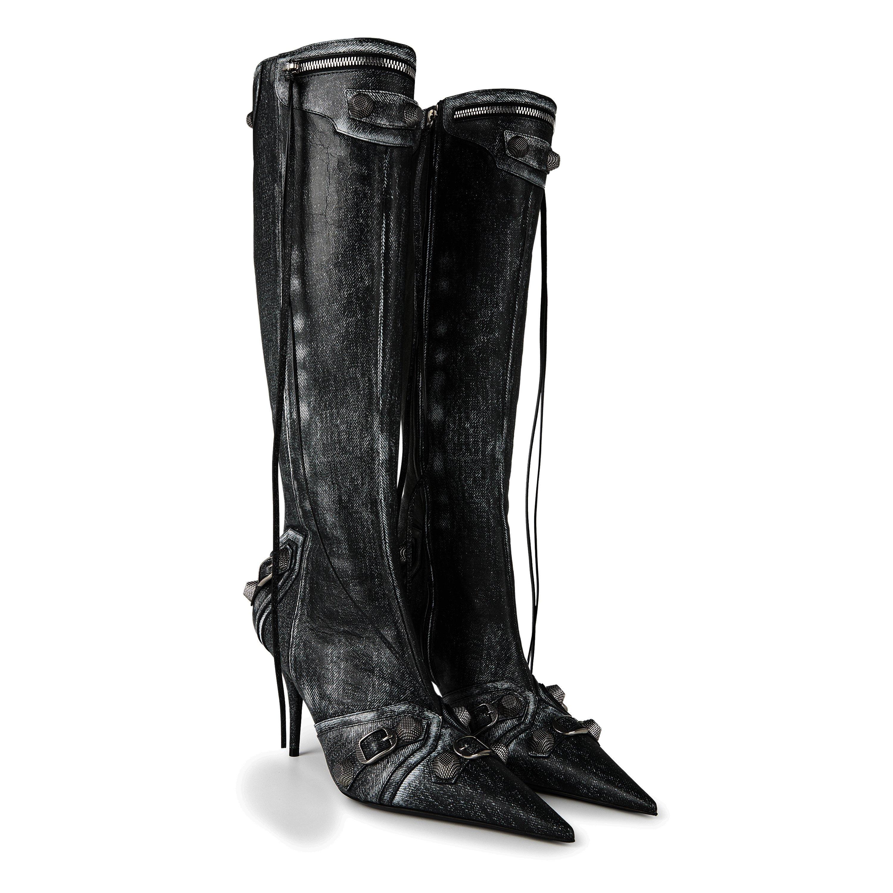 Black Denim - Balenciaga - Cagole 90mm Boots - 4