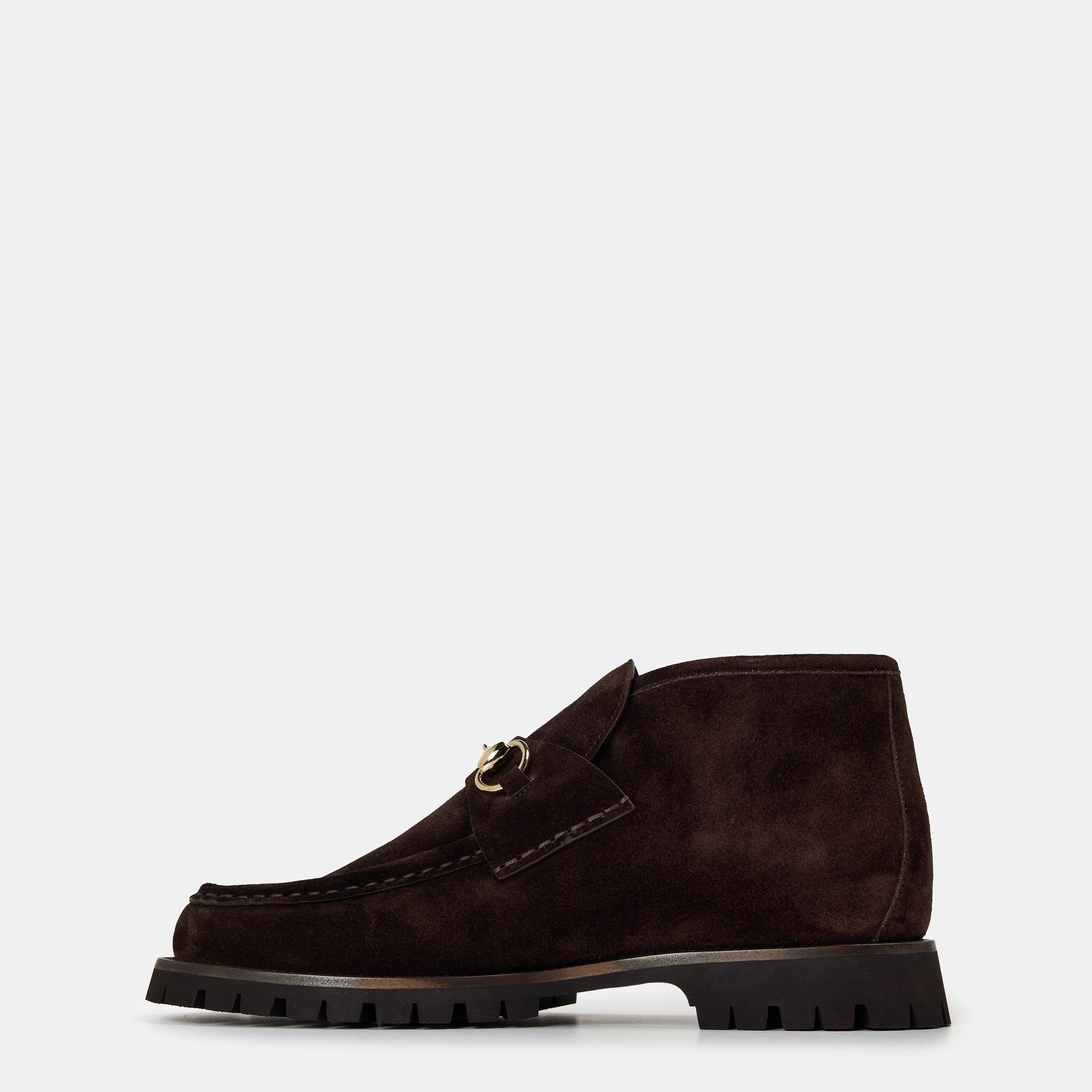 Brown - Gucci - Horsebit Ankle Boots - 2