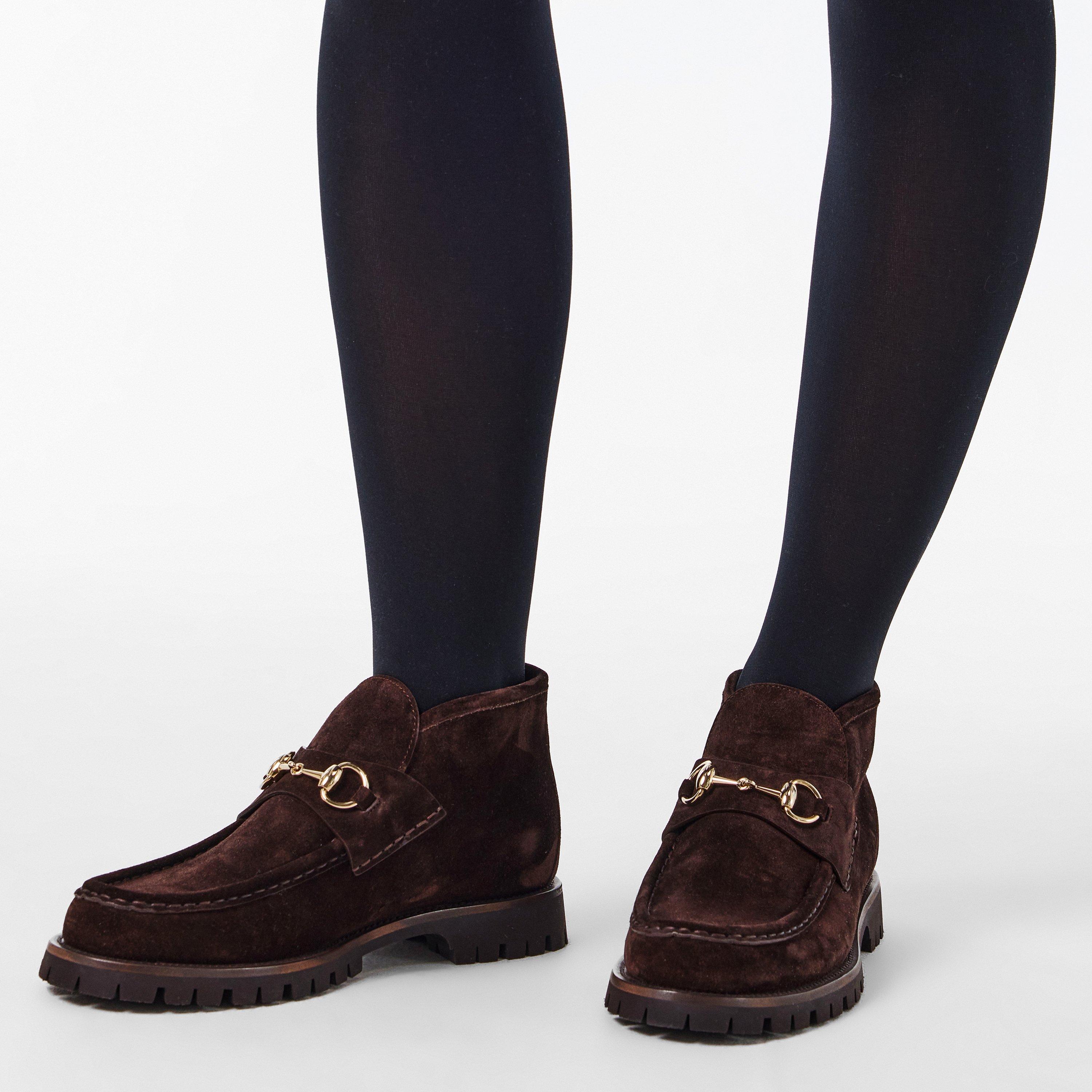 Brown - Gucci - Horsebit Ankle Boots - 3