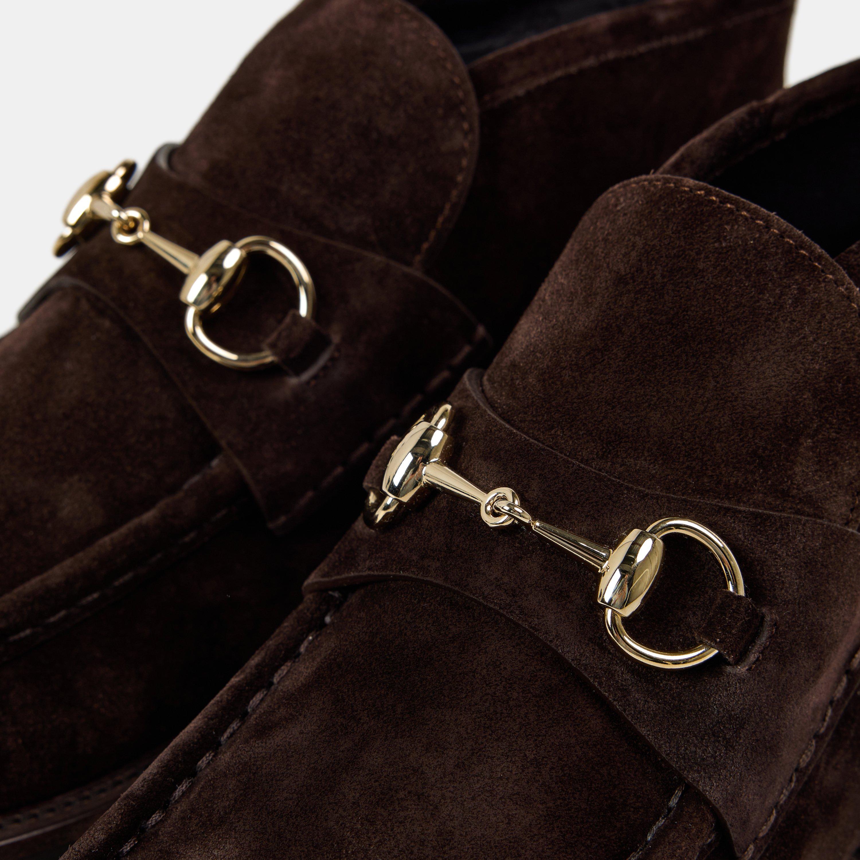 Brown - Gucci - Horsebit Ankle Boots - 4