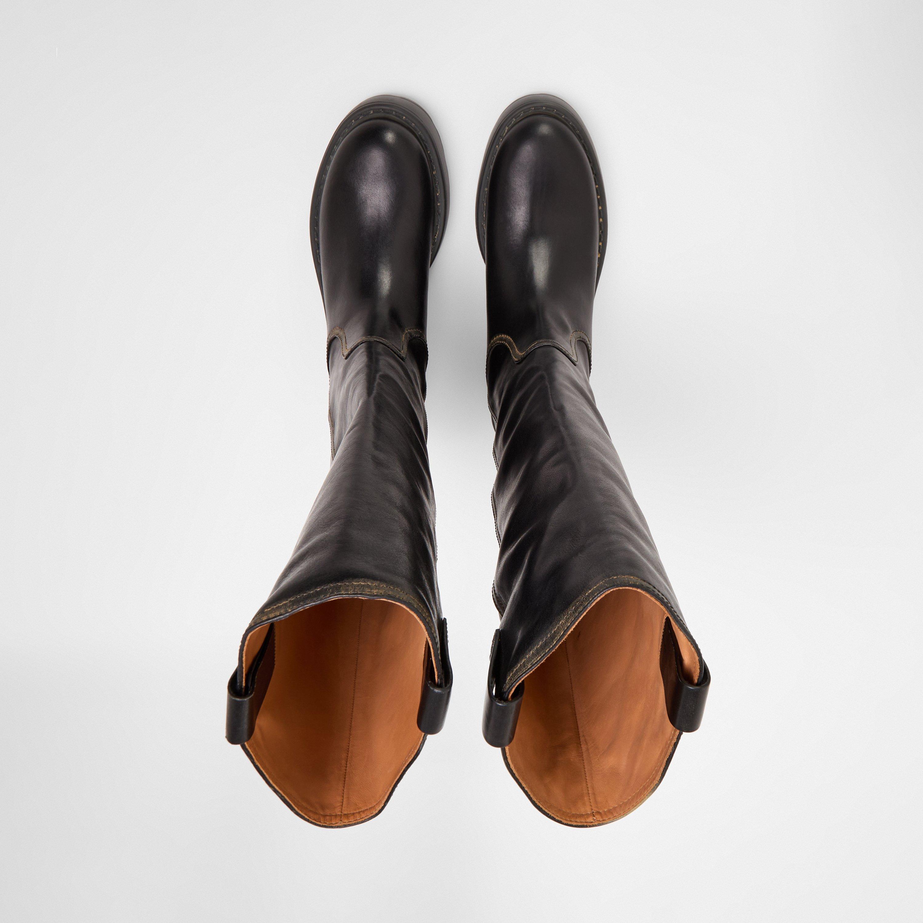 Nero - Miu Miu - Suede Knee-High Boots - 5