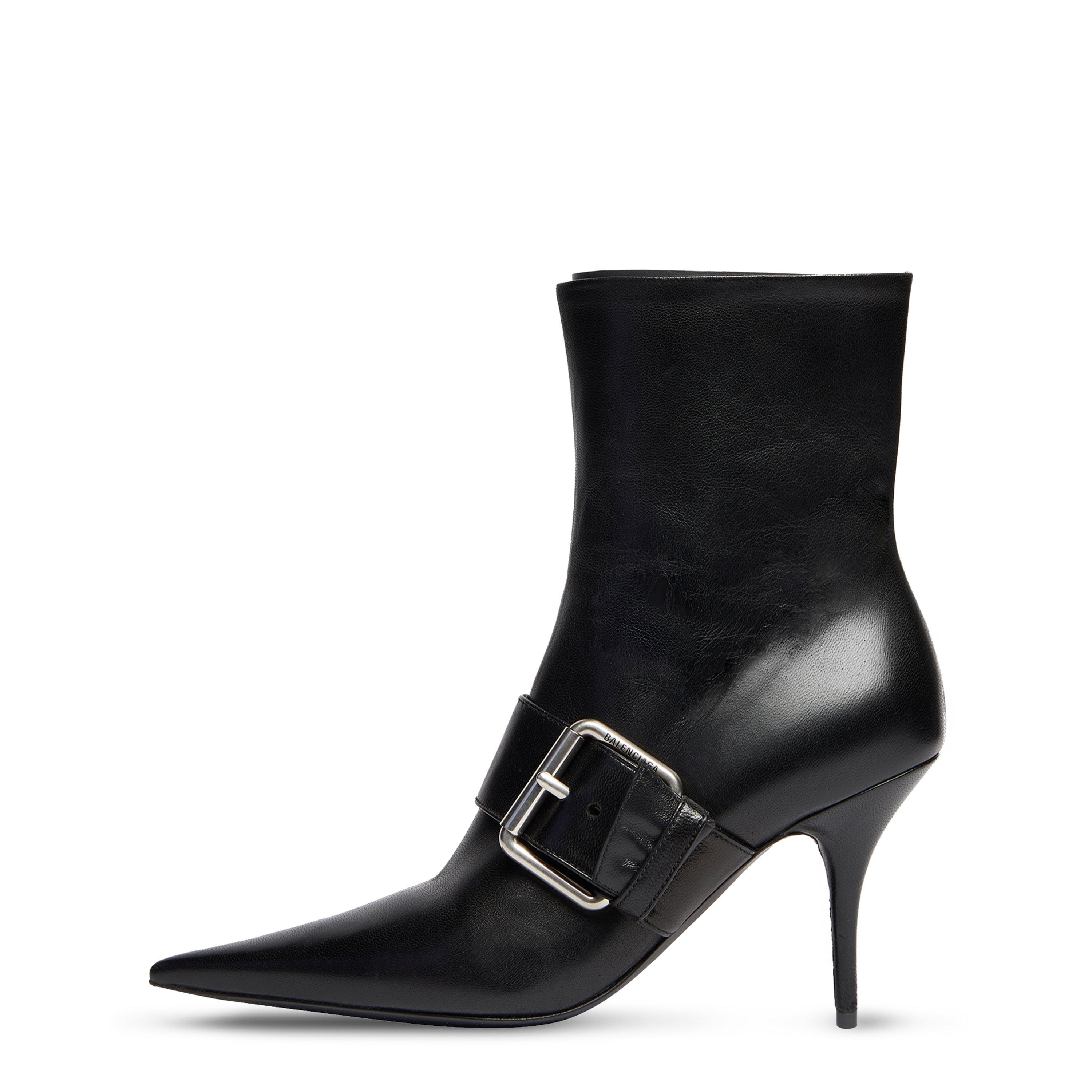 Balenciaga - Knife buckled leather ankle boots | Plush 【希少