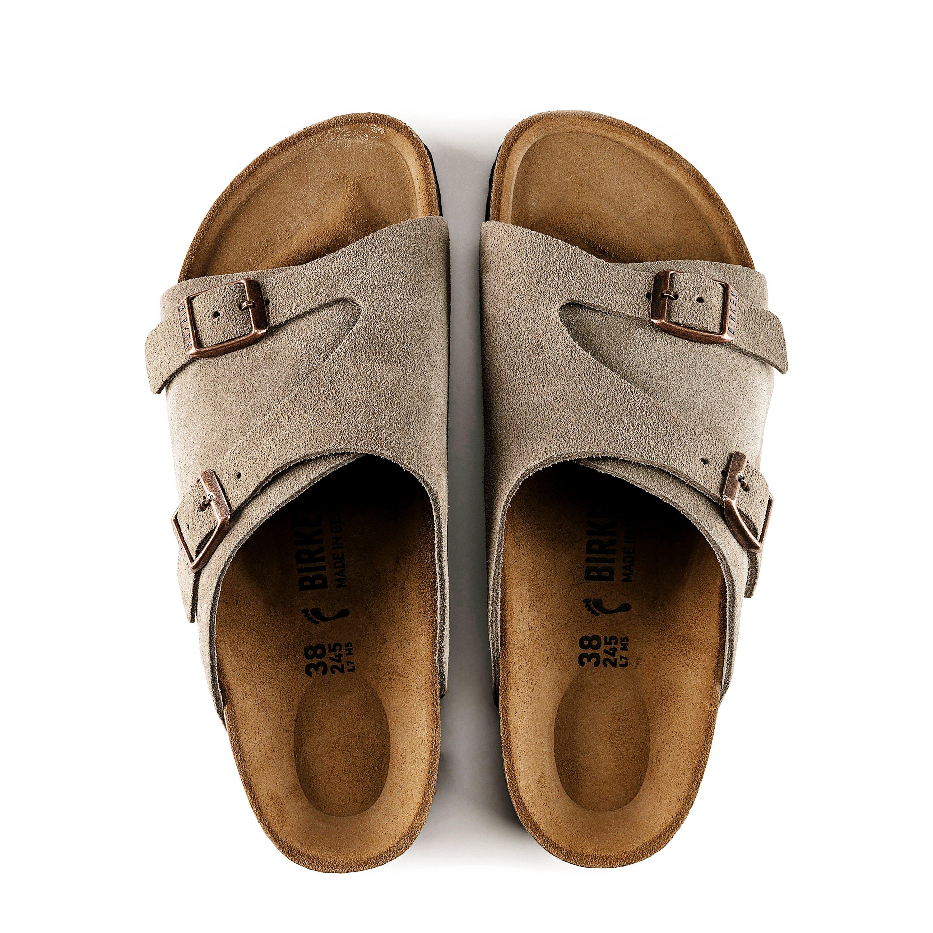 Taupe - Birkenstock - Women's Zurich Suede Flat Sandal - 5