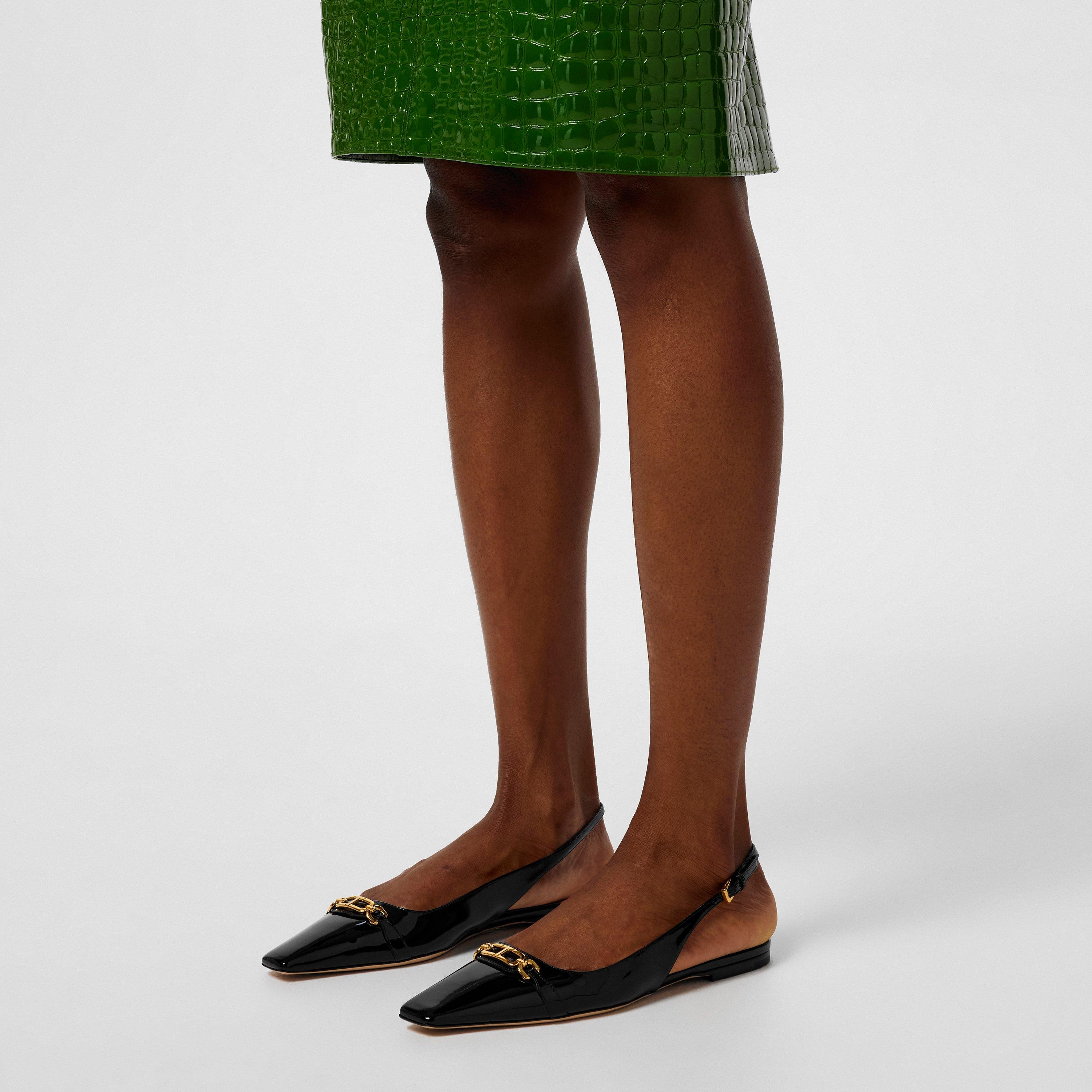 Black - Tom Ford - Patent Whitney Slingbacks - 2