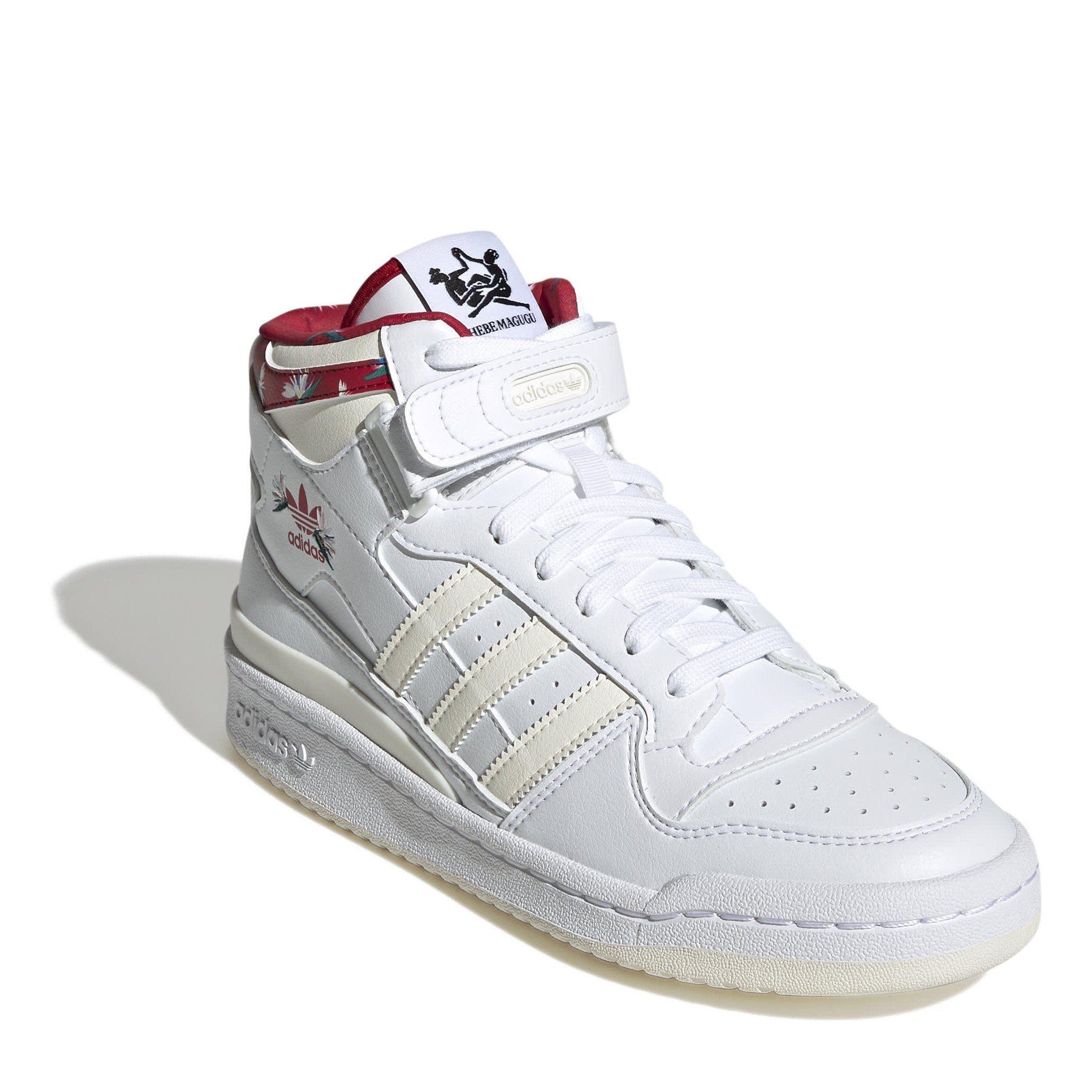 White - adidas Originals - Forum Mid High-Top Trainers - 3