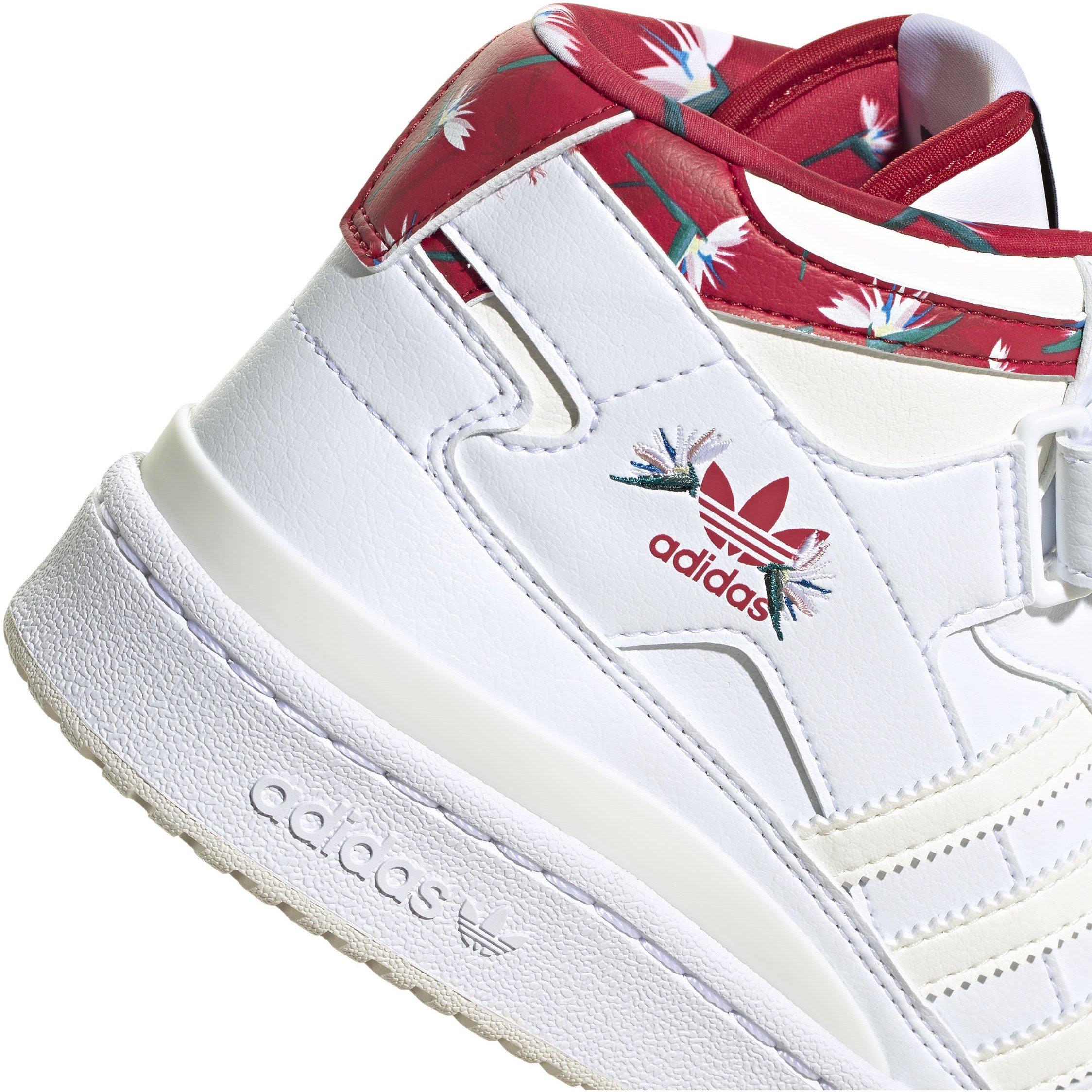 White - adidas Originals - Forum Mid High-Top Trainers - 8