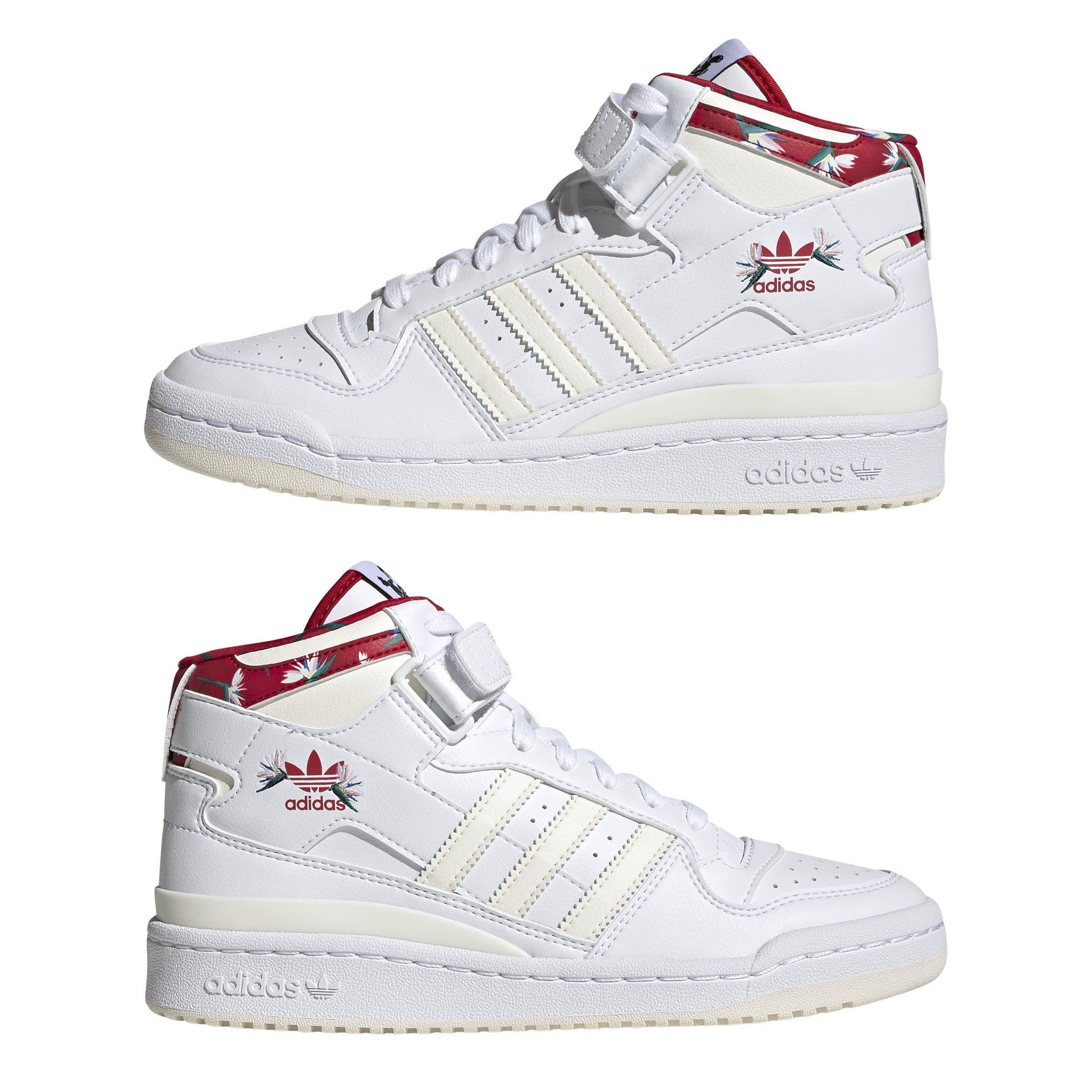 White - adidas Originals - Forum Mid High-Top Trainers - 9