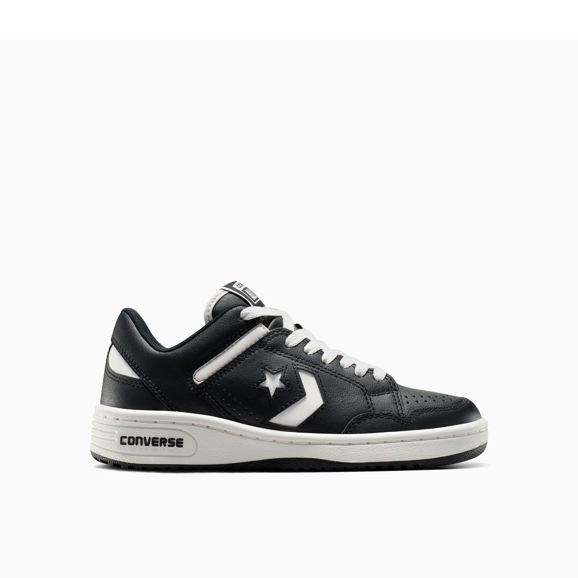 015-Black/Whi - Converse - Women's Weapon Leather High-Top Trainers - 1
