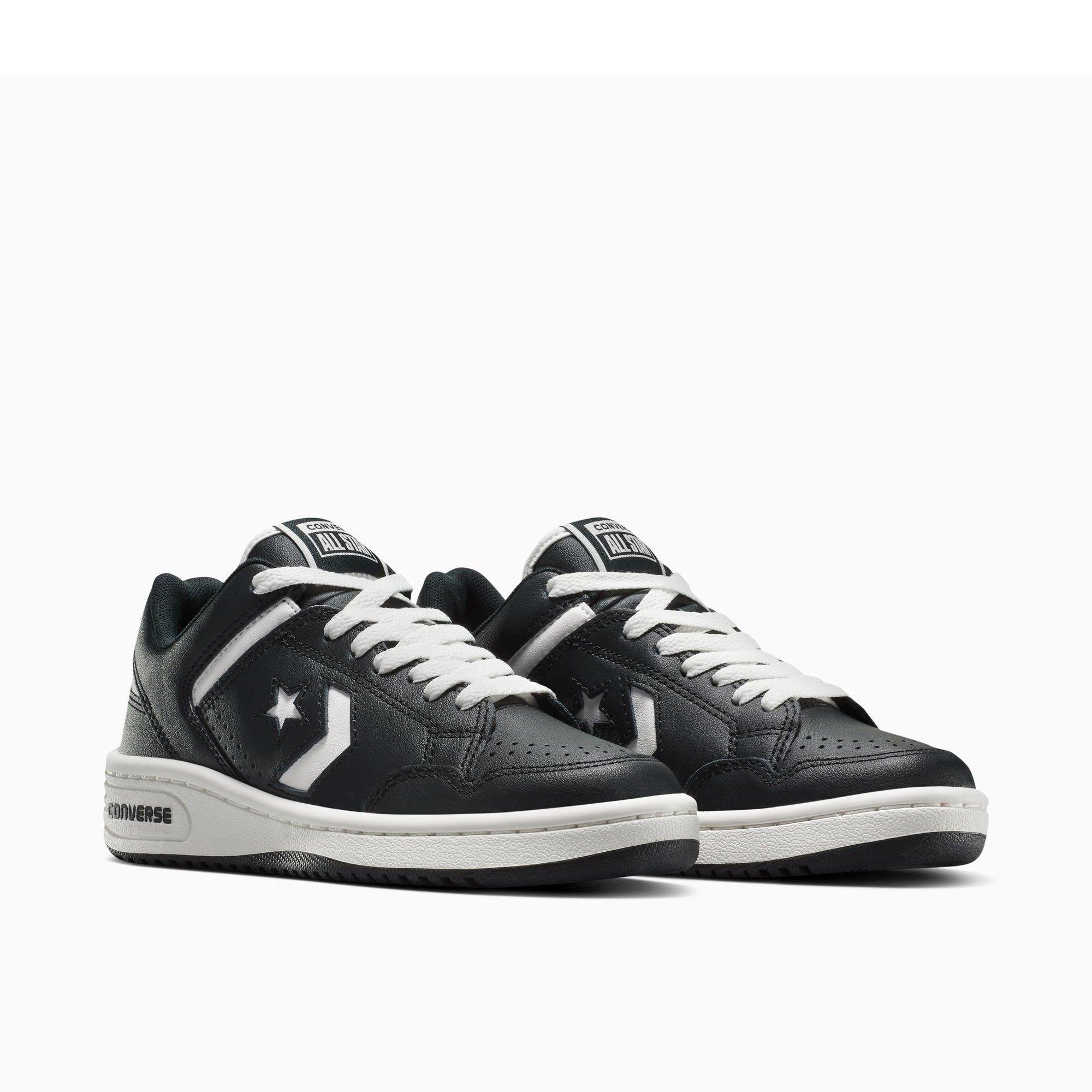 015-Black/Whi - Converse - Women's Weapon Leather High-Top Trainers - 3
