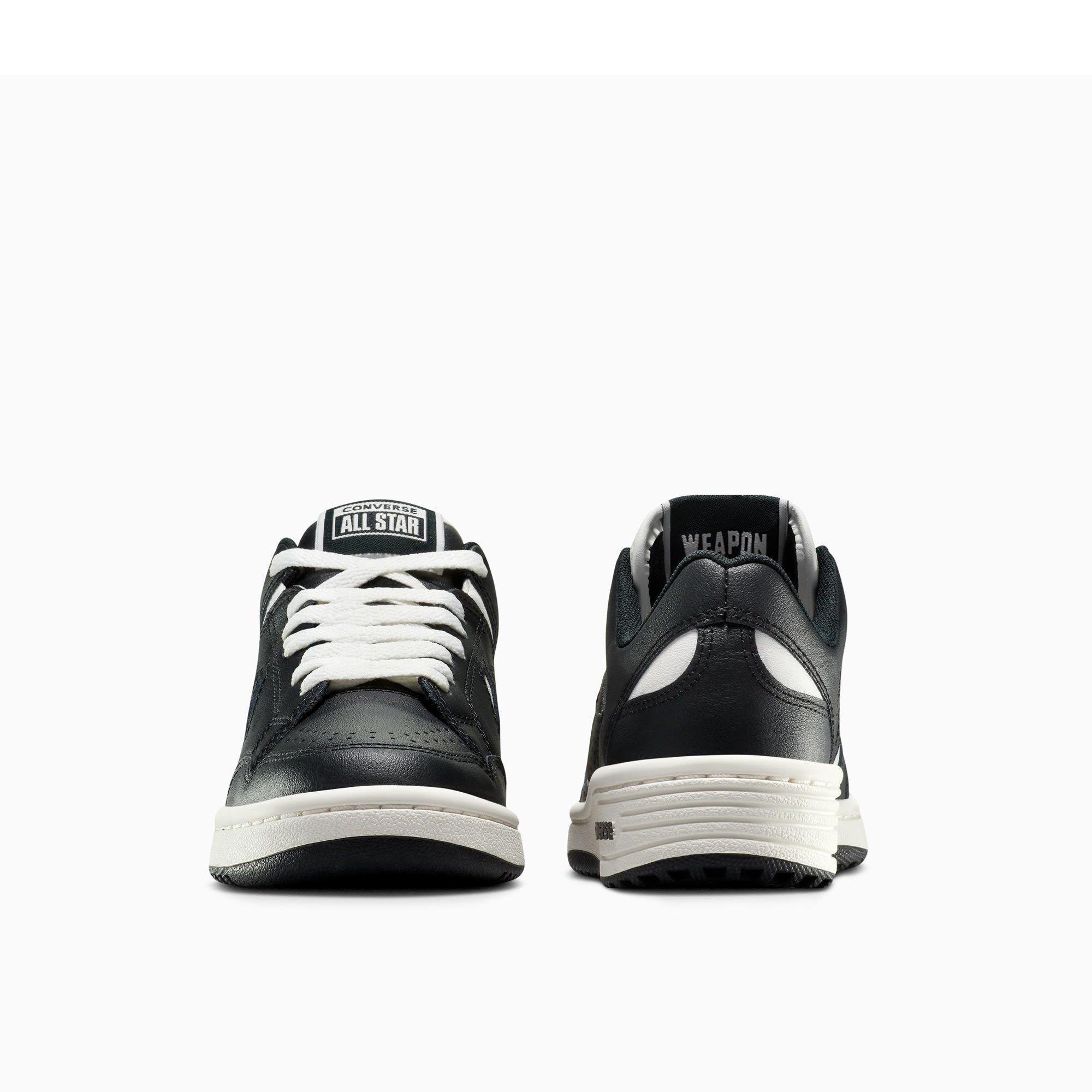 015-Black/Whi - Converse - Women's Weapon Leather High-Top Trainers - 4