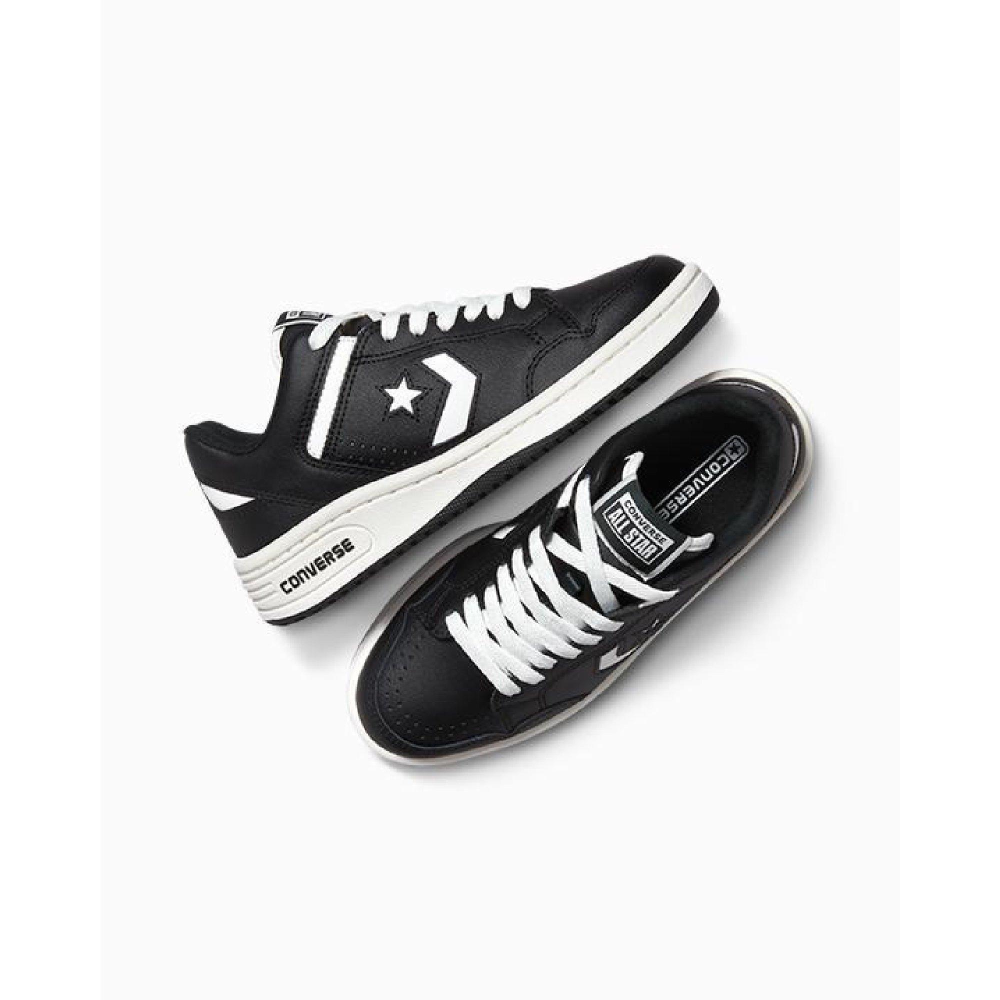 015-Black/Whi - Converse - Women's Weapon Leather High-Top Trainers - 5