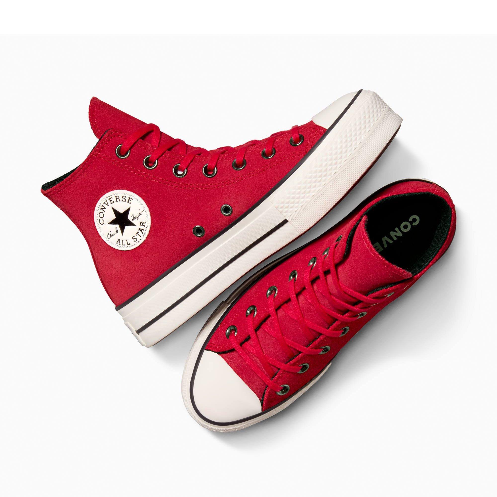 600-Red/Egret - Converse - Women's Chuck Taylor All Star Lif High-Top Trainers - 5