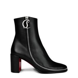 Christian Louboutin Cl Zip Leather Ankle Boots