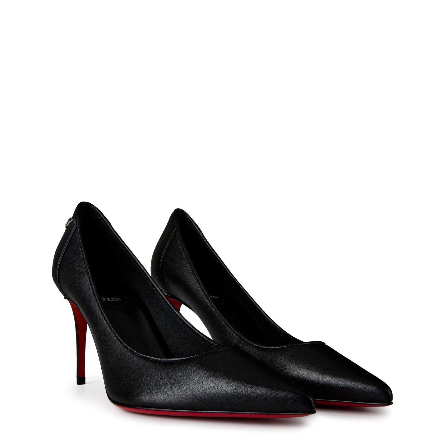 Black Black - Christian Louboutin - Women's Sporty Kate Leather Pumps, 85mm - 4