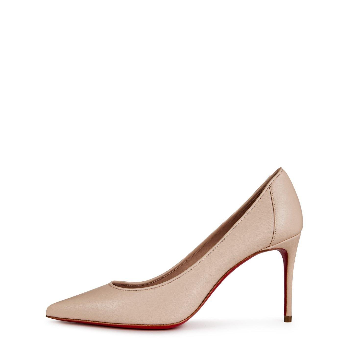 Leche Leche - Christian Louboutin - Women's Sporty Kate Leather Pumps, 85mm - 2