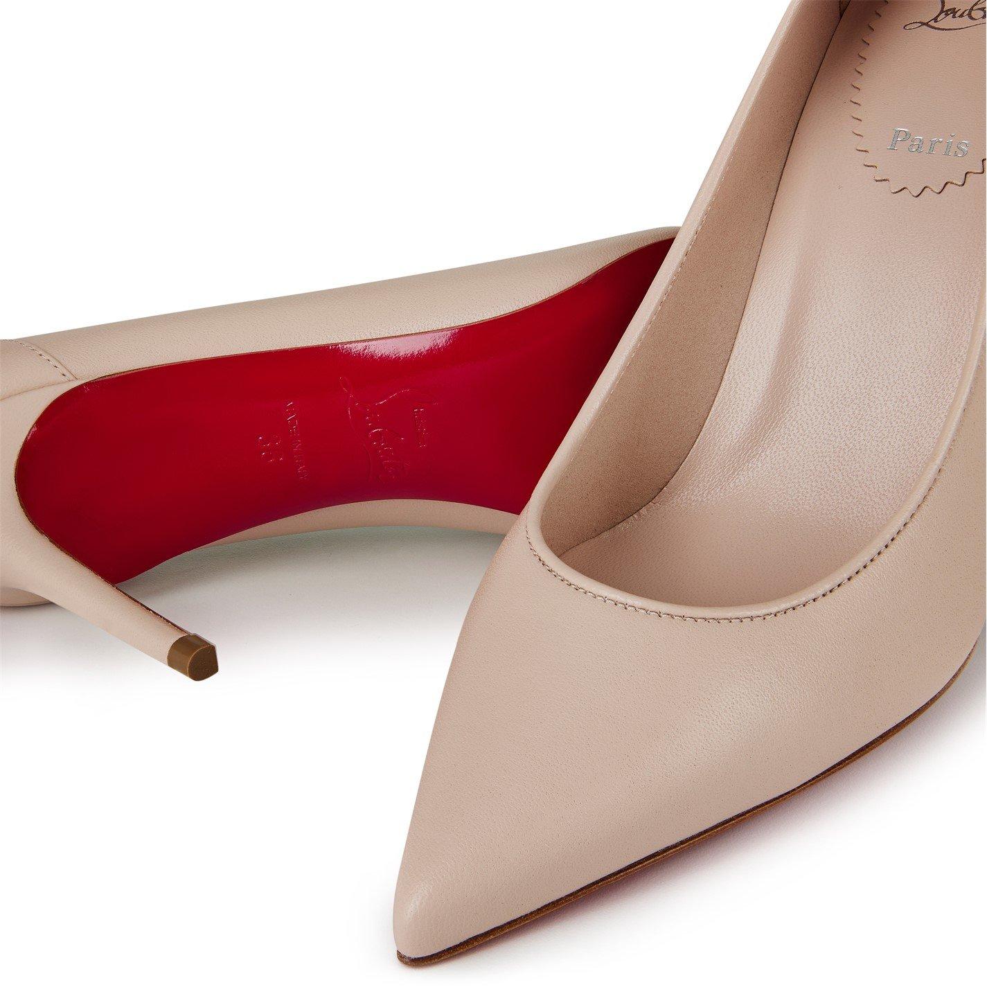 Leche Leche - Christian Louboutin - Women's Sporty Kate Leather Pumps, 85mm - 4