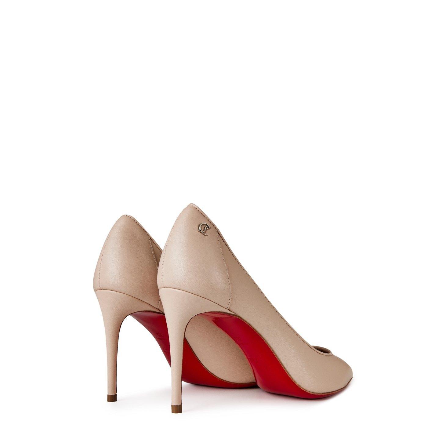 Leche Leche - Christian Louboutin - Women's Sporty Kate Leather Pumps, 85mm - 5