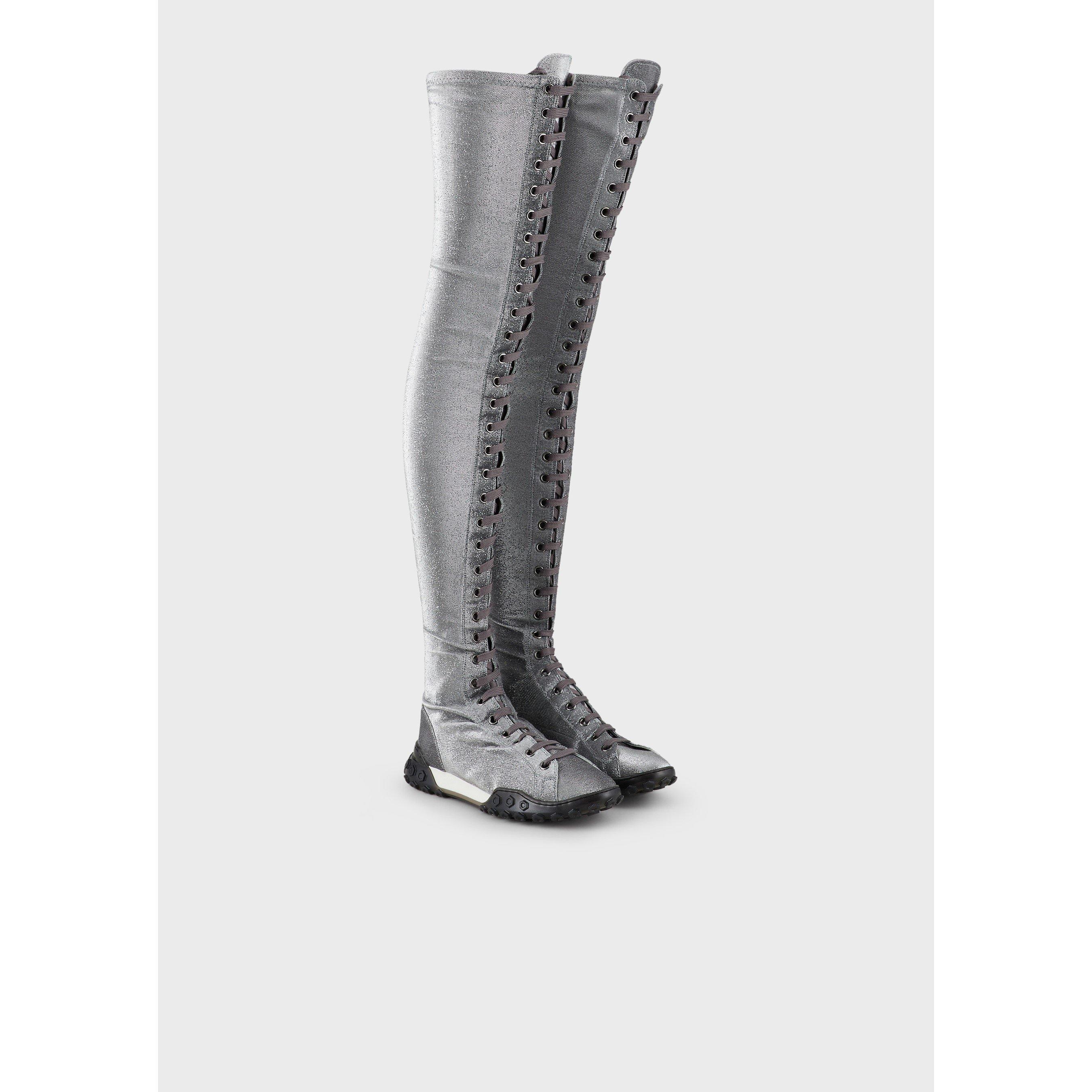 Grey - Emporio Armani - Women's Over the Knee Boots - 3