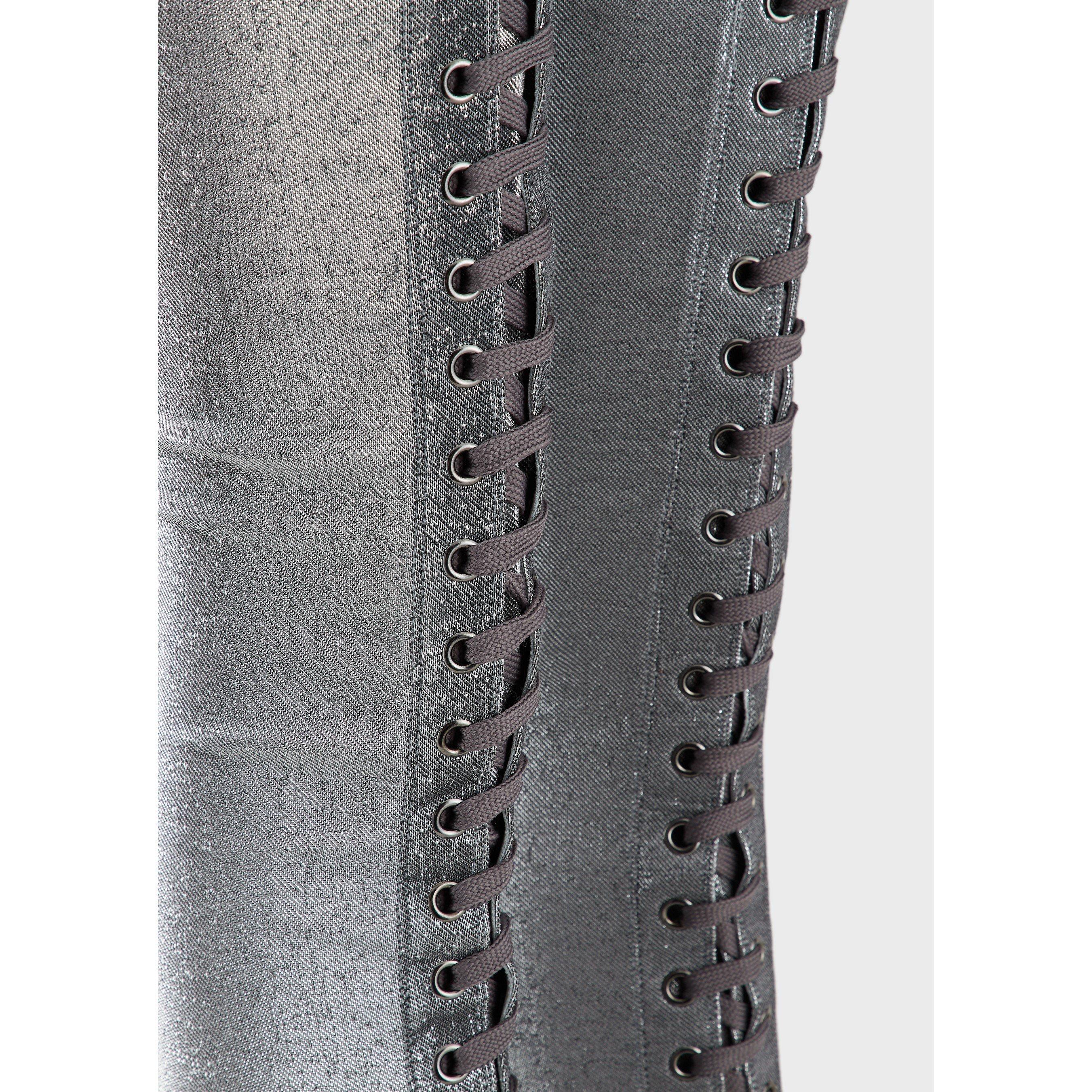 Grey - Emporio Armani - Women's Over the Knee Boots - 5