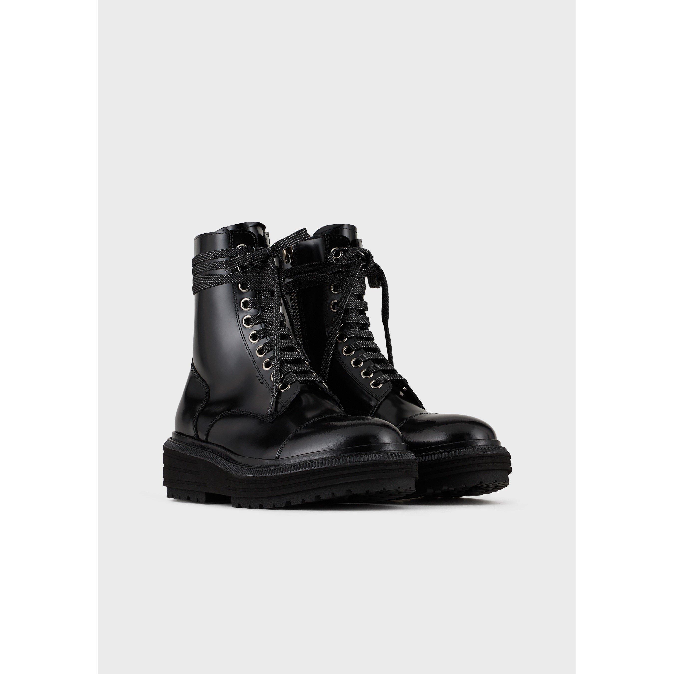 Armani combat boots on sale