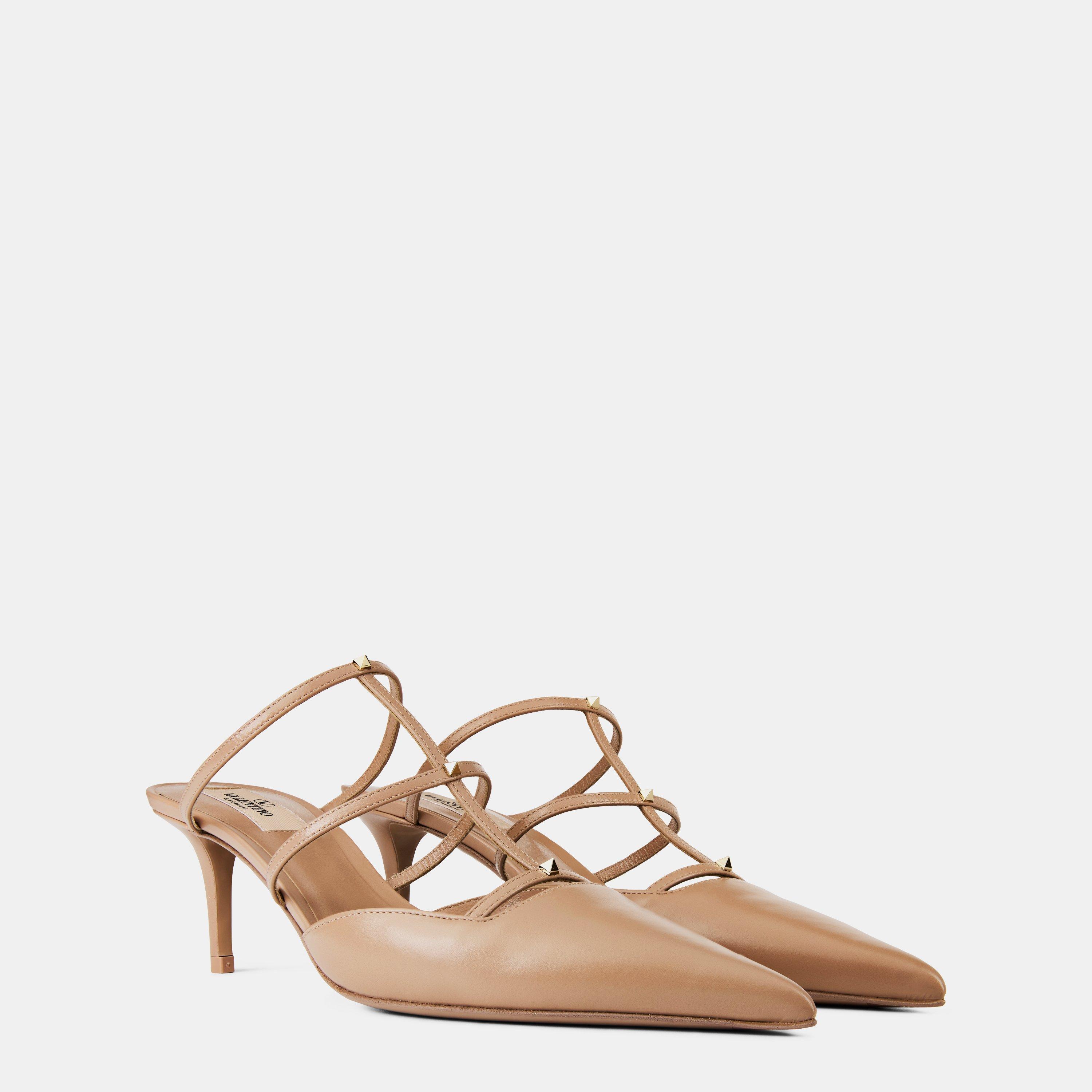 Rose Cannelle - Valentino Garavani - Rockstud Wispy 60mm Mules - 4